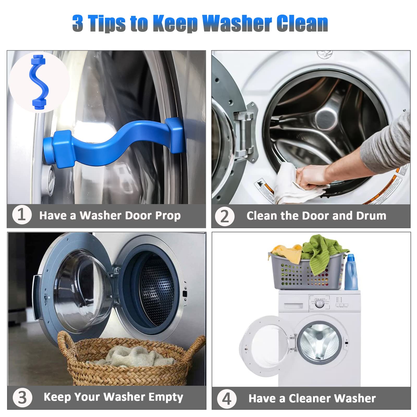 Washer Door Prop, Front Load Washer Door Prop, Keep Front Load Washer Door Open