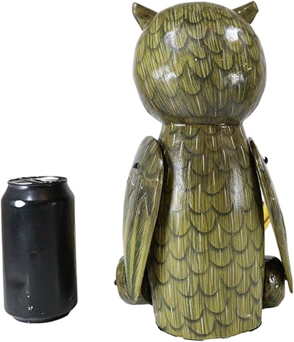 Miniatura 8 de Ebros Gift Balikraft - Estatuilla decorativa de madera tallada a mano Burung Hantu Wayang, búho del bosque nocturno, estante decorativo para