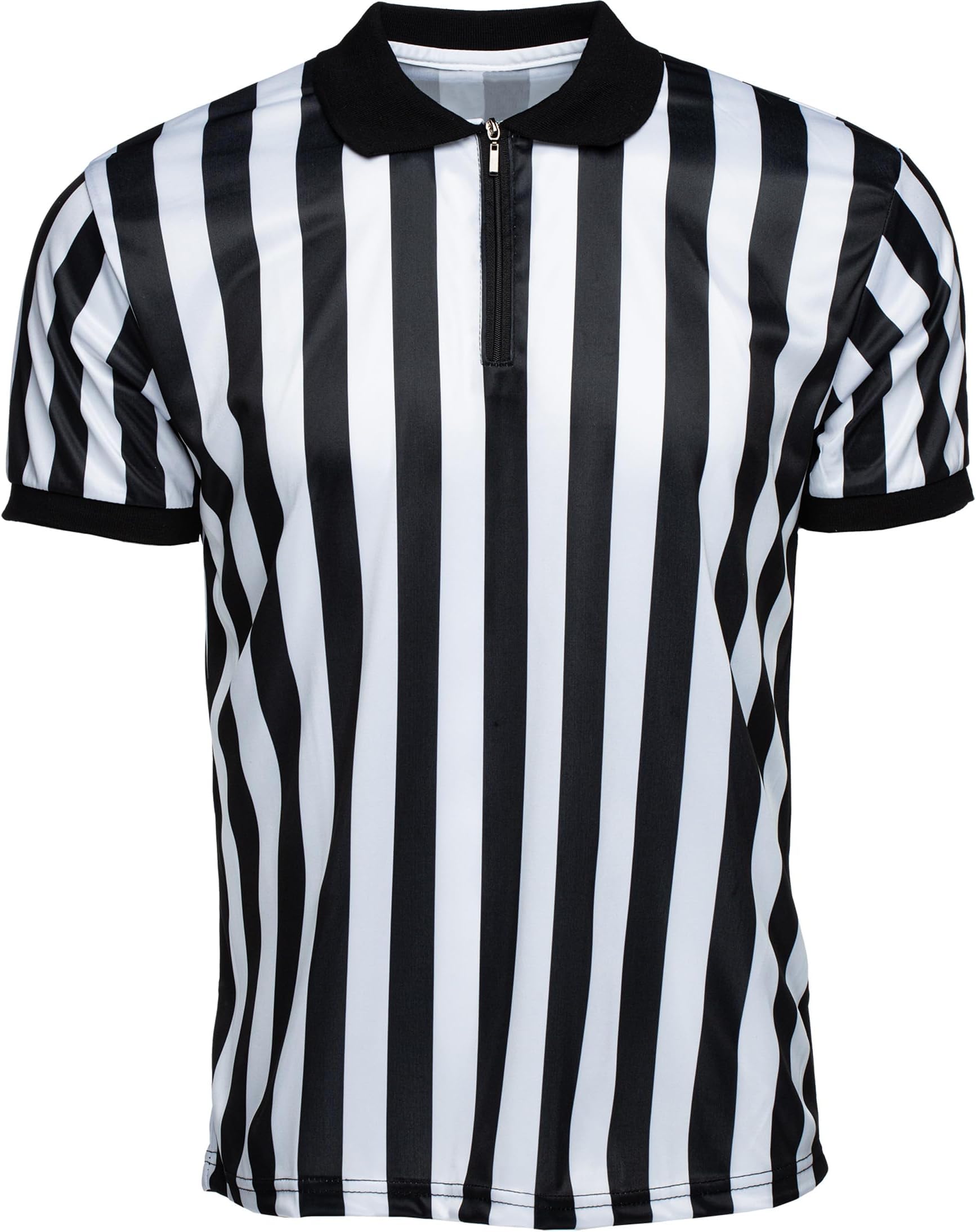 Men’s Referee Shirt Collared | Official Mens Ref Shirt Jersey Short Sleeve - Football Halloween Costume