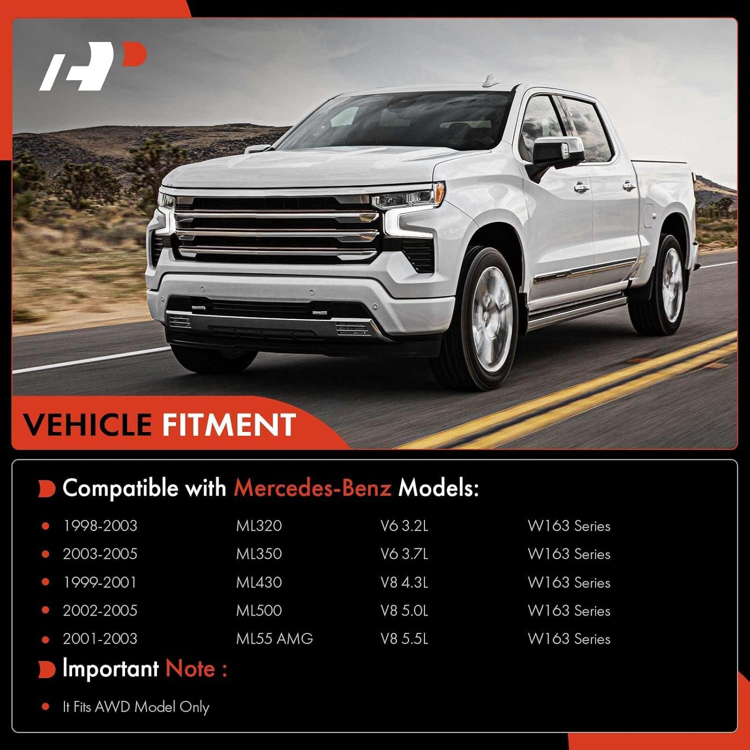 A-Premium Set of 10, Front Upper Control Arm & Inner Outer Tie Rod End, Rear Sway Bar Link & Lower Ball Joint, Compatible with Mercedes-Benz W163 Series - 1998-2005 - ML320 ML350 ML430 ML500 ML55 AMG