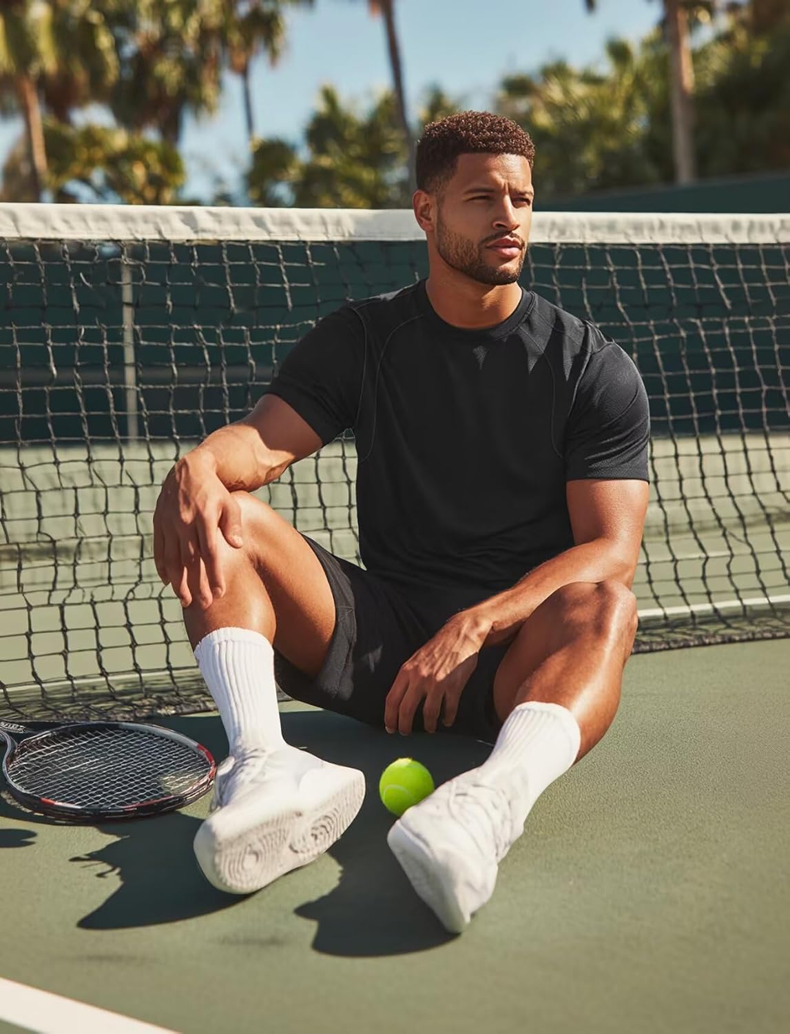 Zengjo Athletic T Shirts for Men,Quick Dry Gym Workout Running Sport Moisture Wicking Short-Sleeve Crewneck Tee - Image 5