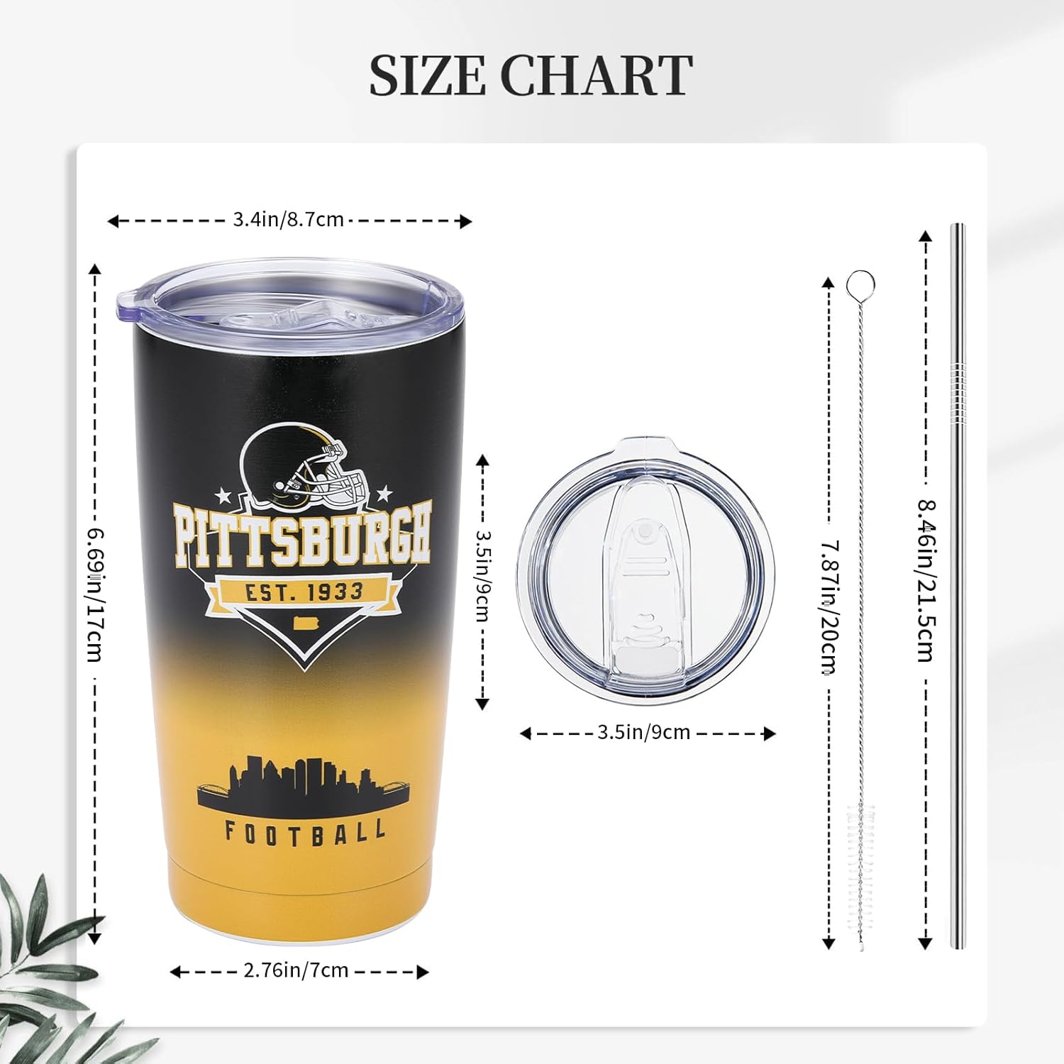 Football Tumblers,20oz Car Cups,Sports Travel Coffee Mug, 304 Stainless Steel Cup, Hot Drinks,Cold Drinks,Gifts for Men, Women and Fans - Image 3