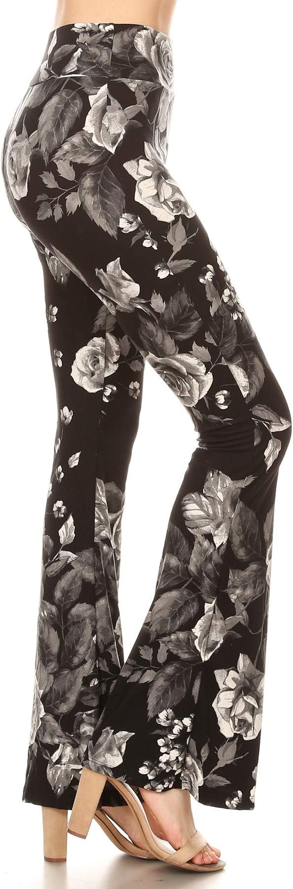 Leggings DepotWomen's Ultra Soft Popular Printed Stylish Palazzo Pants BAT3
