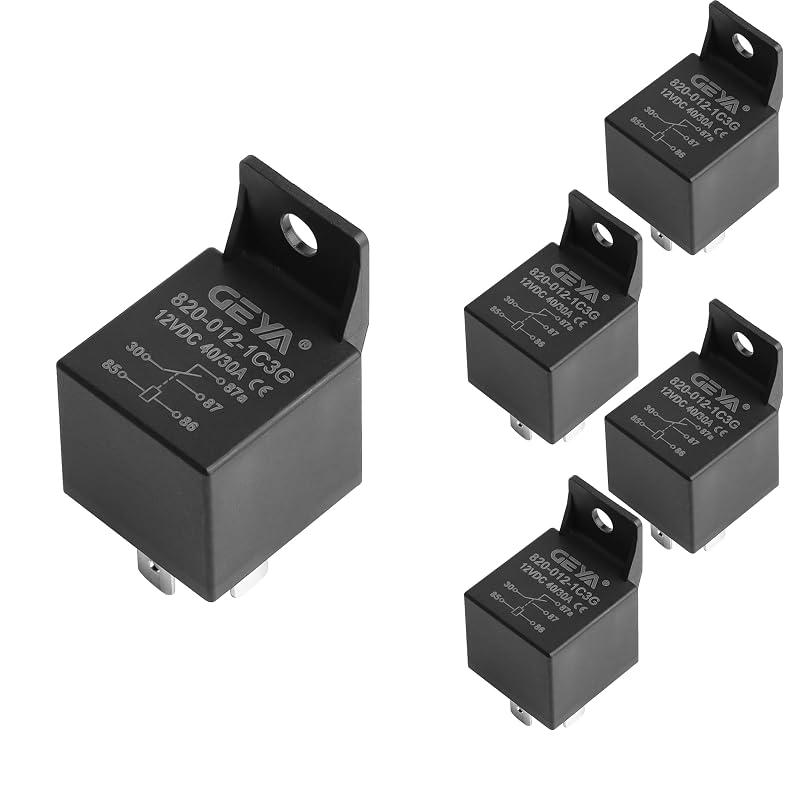 Relé automotivo IGOYE 12 V 30/40 A com 5 pinos – Kit com 5 unidades