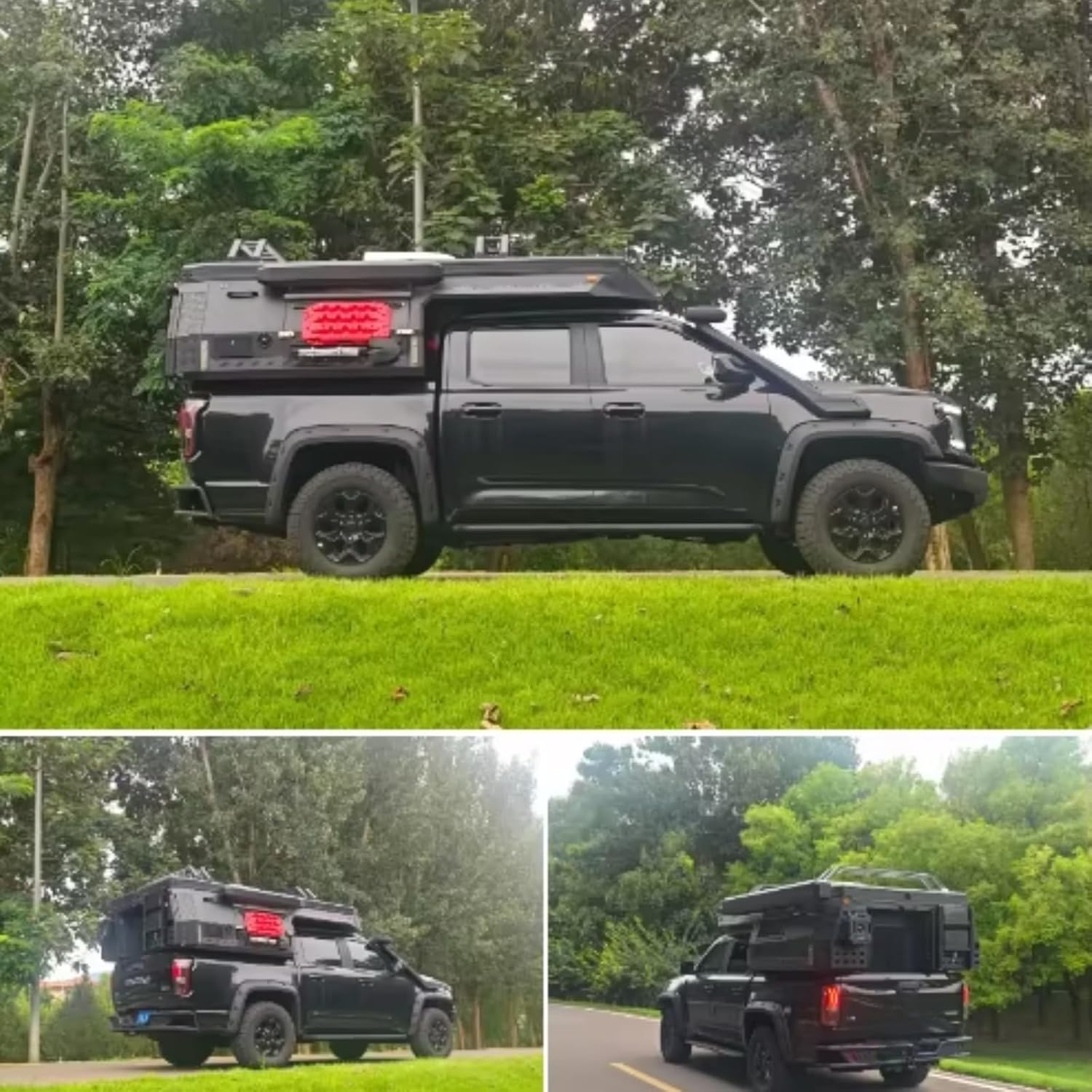 Aluminum Pop Up Pickup Truck Camper Topper, Lightweight Truck Bed Camper with Insulated Cabin and Custom Interior for Overlanding, Camping, Road Trips and Outdoor Adventure
