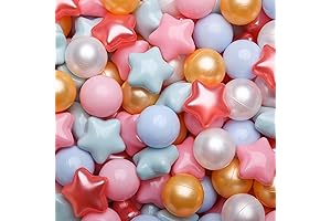 TRENDPLAY Star Ball Pit Balls: 200 Different-Shaped Star Balls for Unforgettable Playtime