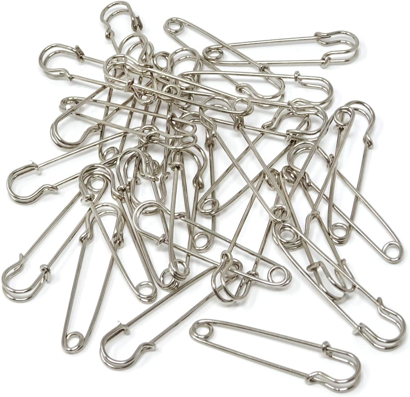 Honbay 30PCS 5cm/2Inch Brooches Heavy Duty Safety Pins for Blankets, Sweaters, Shawls, Kilts, Crafts (Silver)