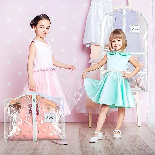 Miniatura 4 de Juego de bolsas transparentes para ropa para viajes, danza, bolsas de ropa para bailarines, bolsas de ropa para colgar ropa, con 6 bolsas medianas