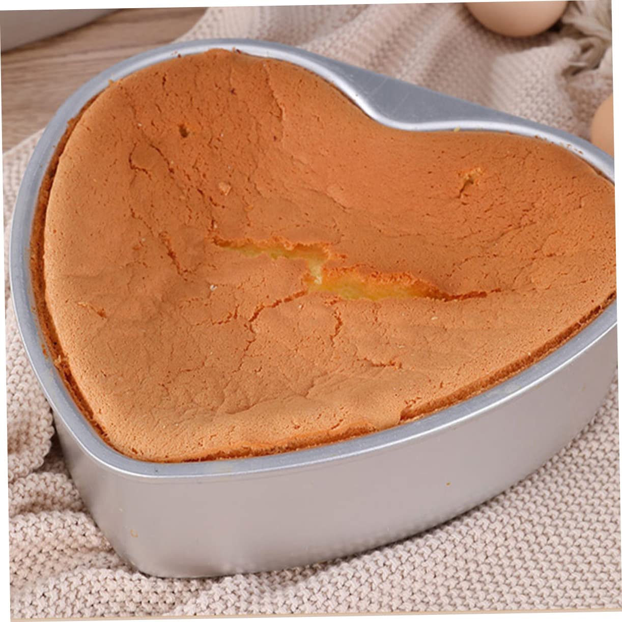 GLEAVI 2 Moldes para Tartas en Aleación de Aluminio y Reutilizables y Fáciles de Desmoldar Forma de Corazón Ideales para Hornear en Casa y Principiantes Principiantes