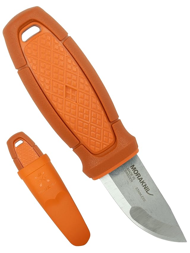 Morakniv Eldris Fixed-Blade Pocket-Sized Knife with Sandvik Stainless Steel Blade and Plastic Sheath 2 2-Inch