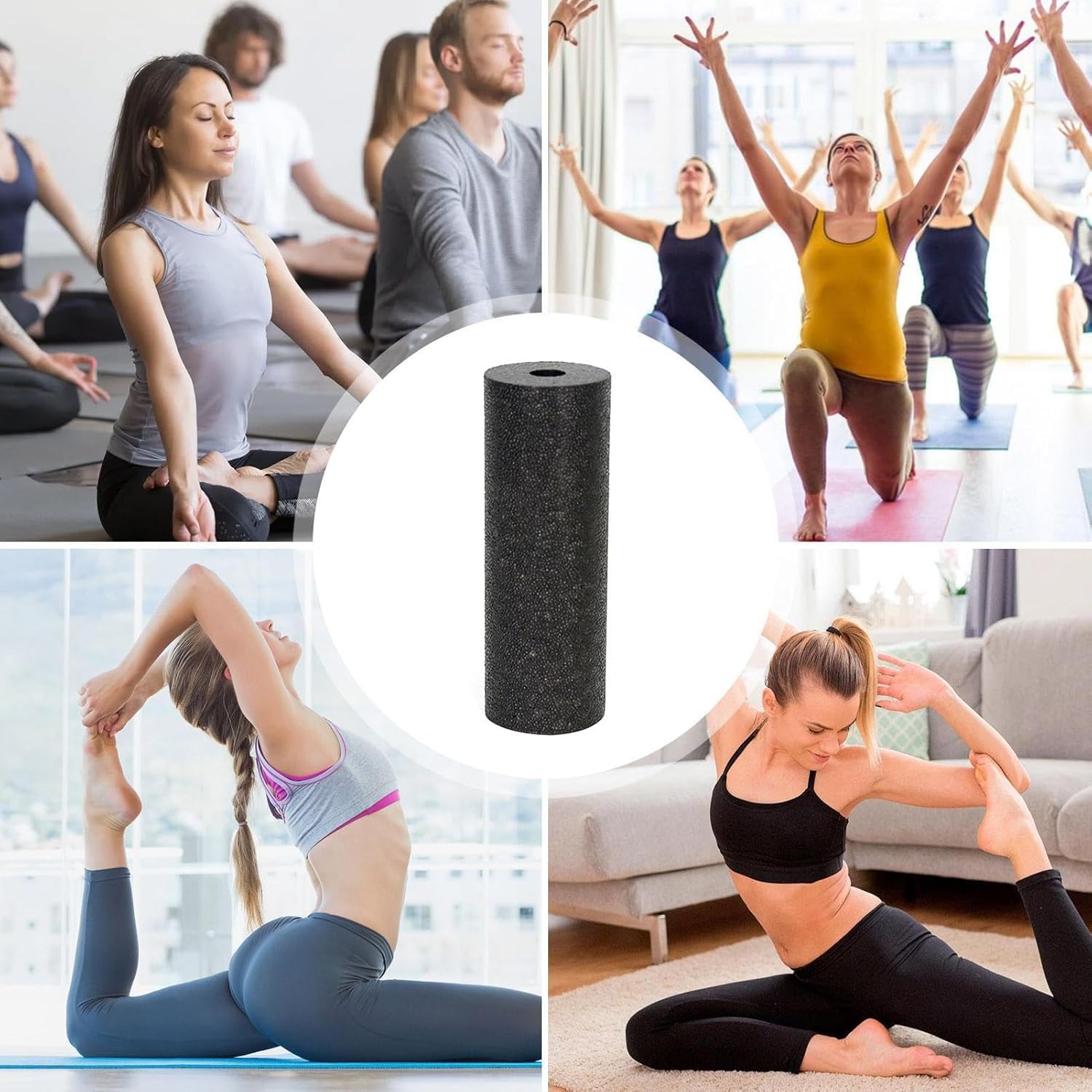 Faszienrolle Klein - Mini Faszienrolle für Füße & Selbstmassage - Effektive Fitness-Rolle für Anfänger & Leistungssportler (Schwarz)