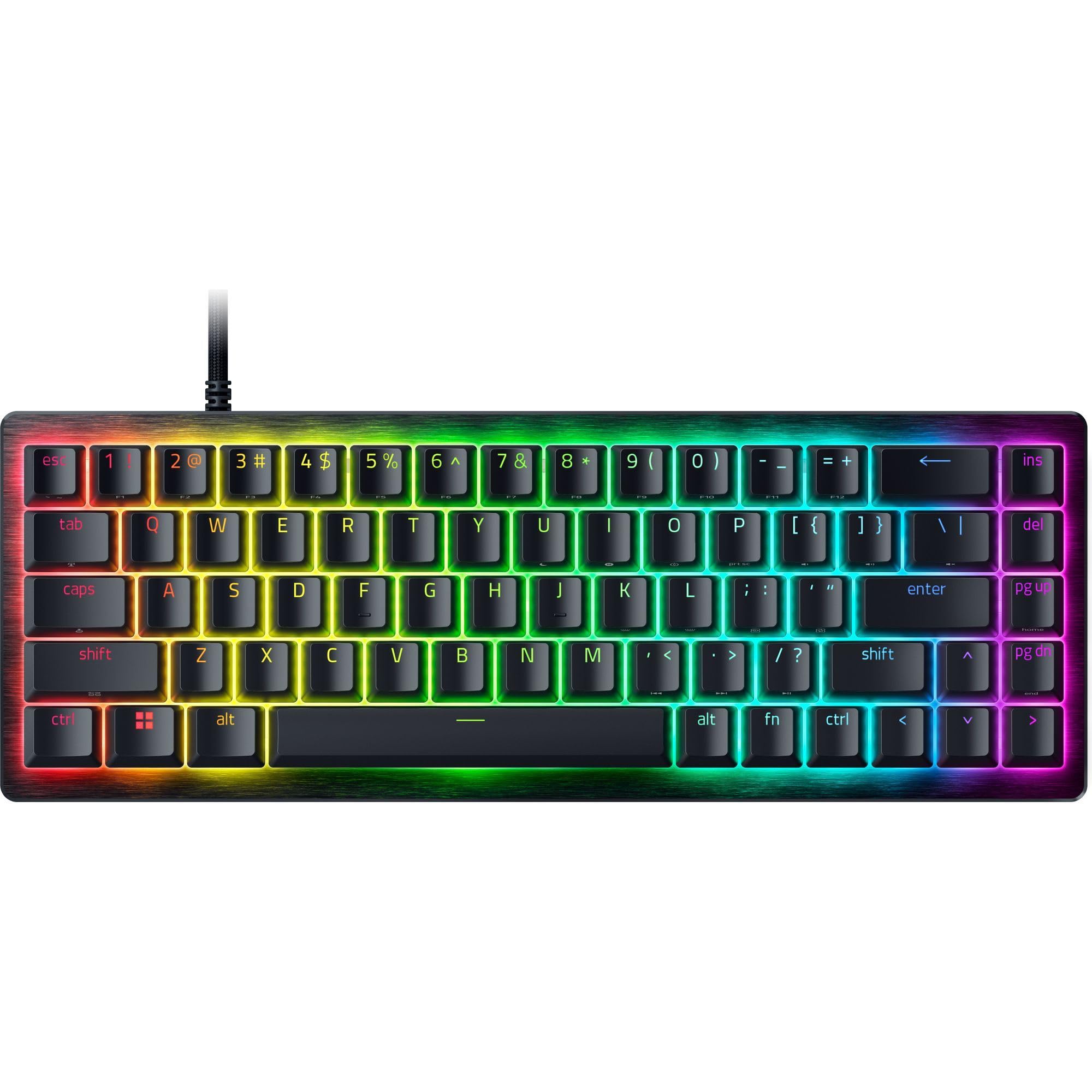 Razer Huntsman V3 HE Magnetic Mini 65% 8KHz - klawiatura do e-sportu z przełącznikami Hall-Effect - Snap Tap - HyperPolling 8000 Hz - priorytet podwójnego naciśnięcia klawisza - PC | QWERTY US
