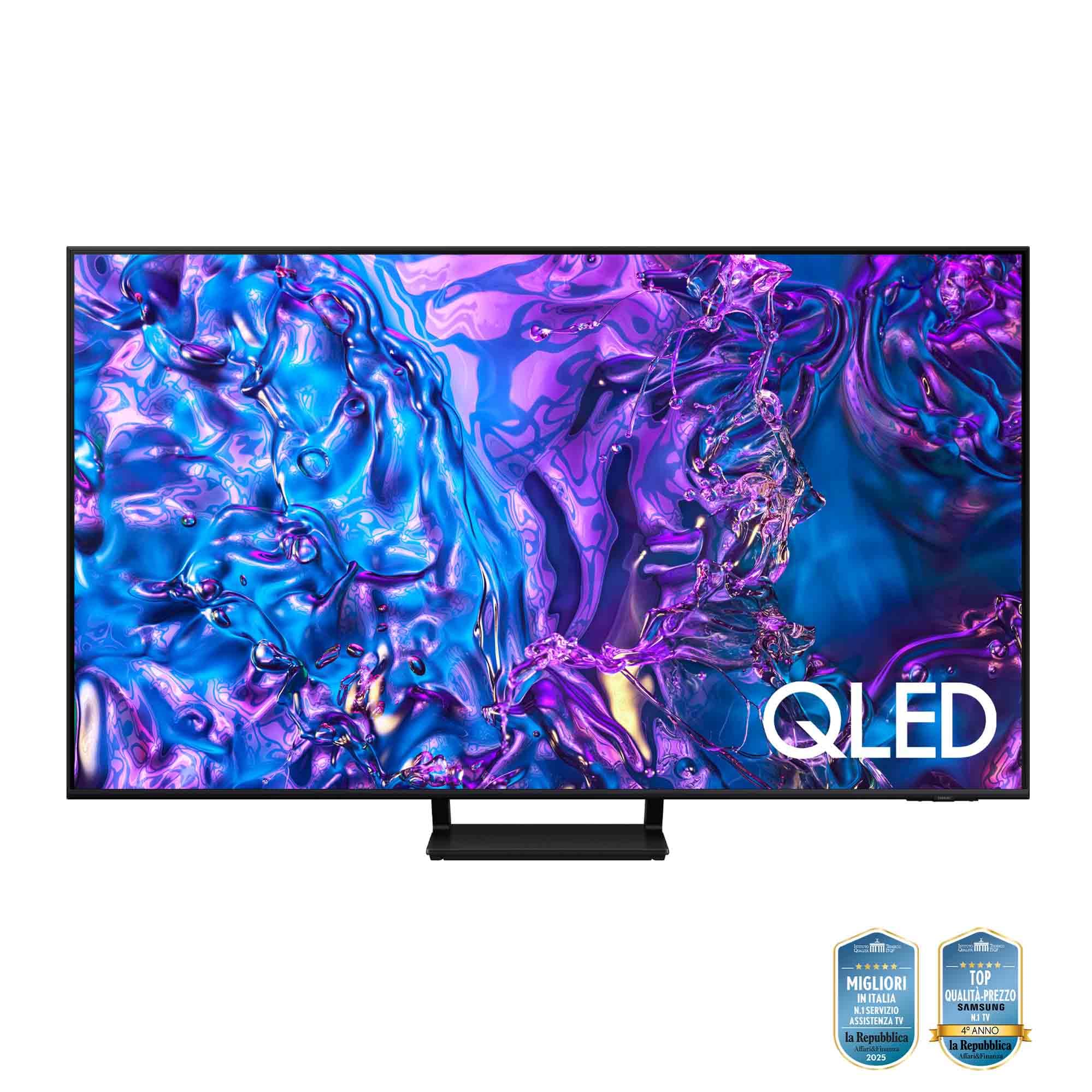 Samsung TV QE75Q70DATXZT QLED 4K, Smart TV 75" Quantum processor 4K, AirSlim, DVBT-2, Q-Symphony & OTS Lite, Integrato con Alexa e Bixby, compatibile con Google Assistant, Black 2024