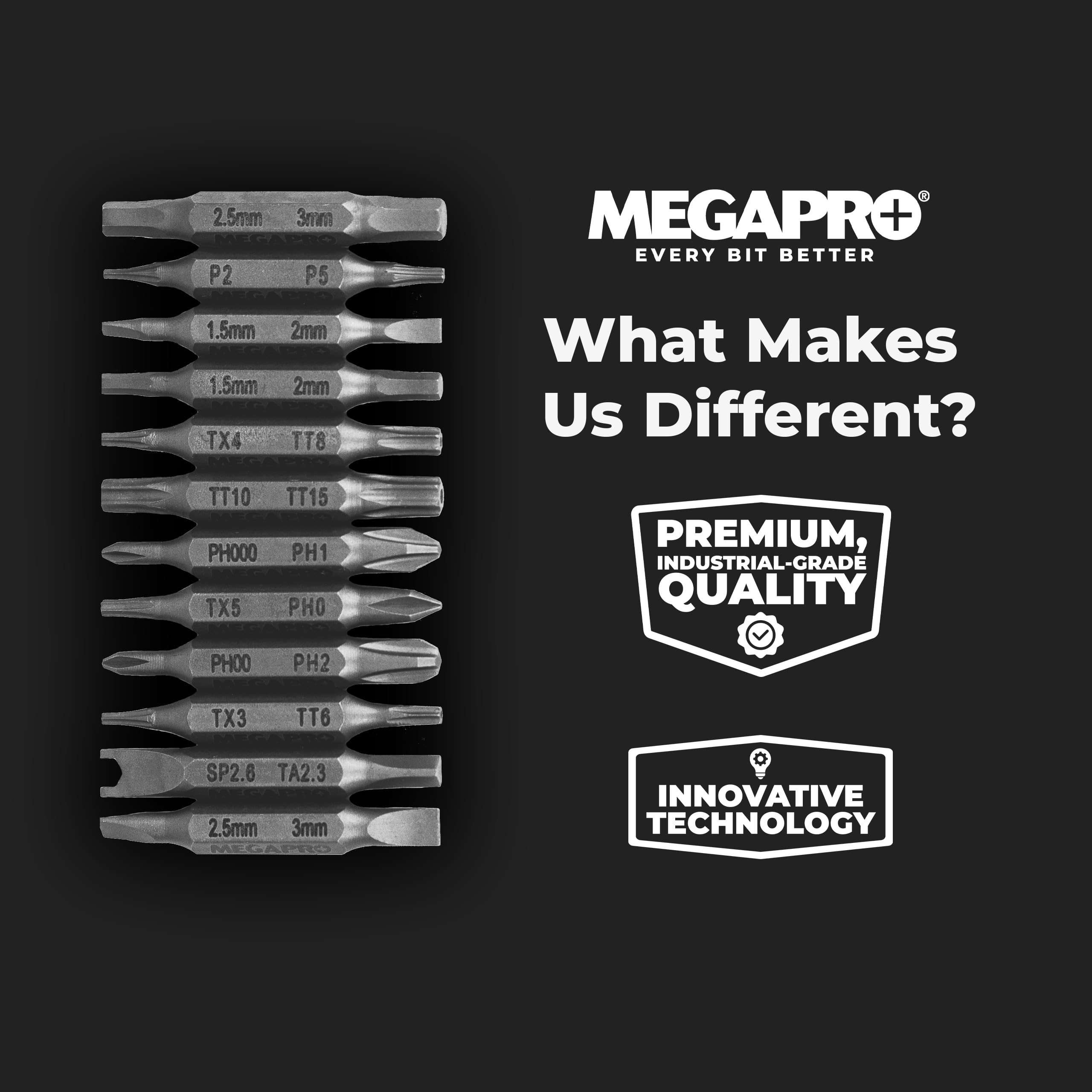 Megapro Bit Pack - 24 Precision Double-Ended Bits -6