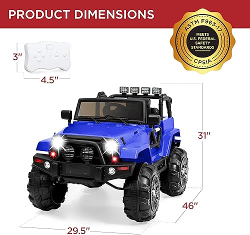 Vista 59 de Best Choice Products - Camión de 12 V con control remoto para montar, Rosado