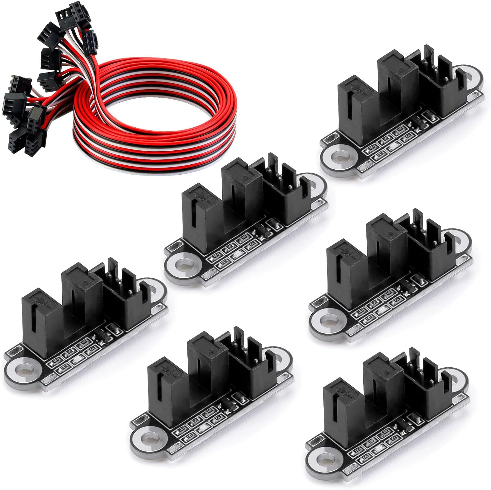 MakerHawk 6pcs Optical Endstop With 1M Cable Switch Sensor Photoelectric Light Control Limit Switch Module for 3D Printer
