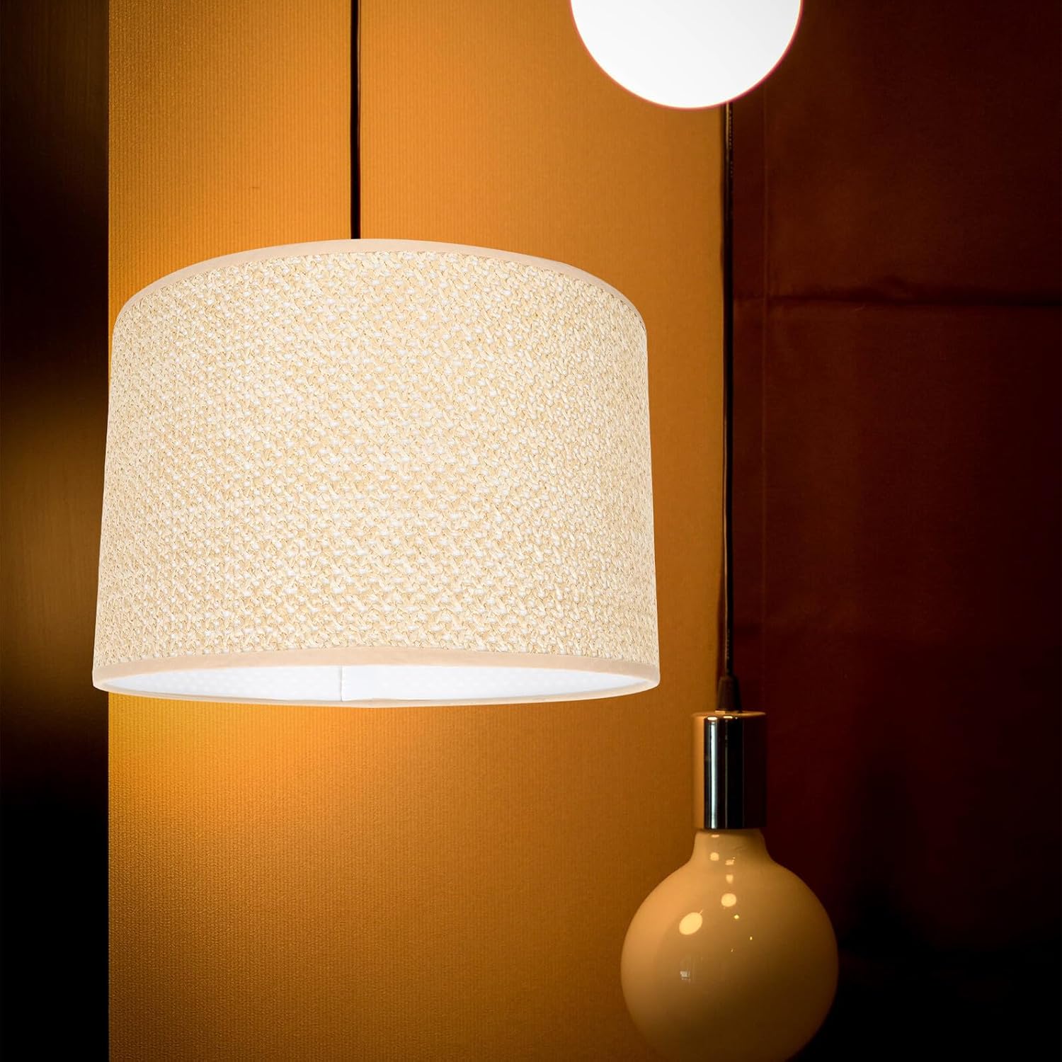 Hexagonal Woven Plastic Lamp Shade Ceiling Lamp Cover Chandelier Light Fixture for Home Hotel Decorative Diffuse Lighting