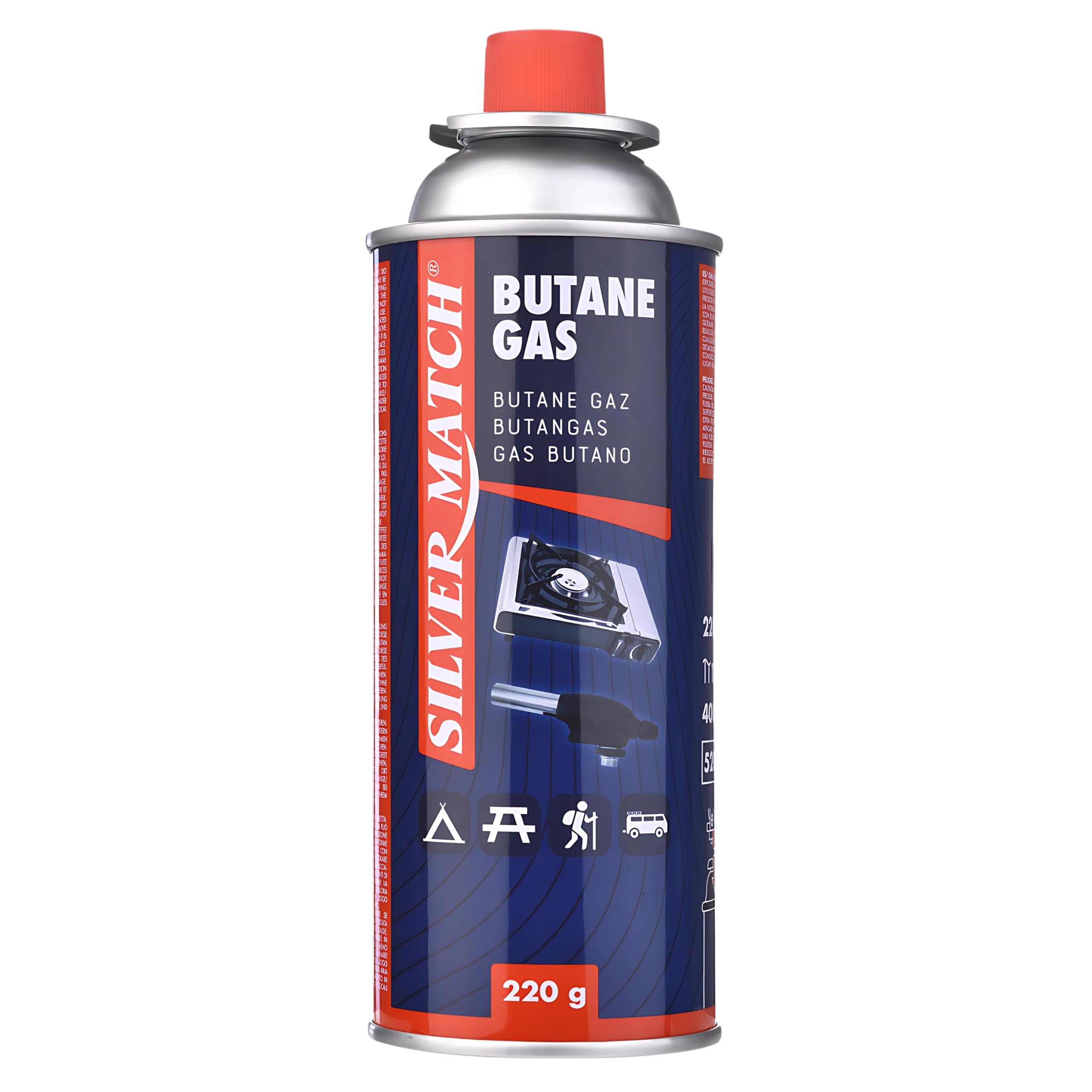 Torcia A Gas Silver Match Con Cartuccia Butano 220g – Fiamma 1300°C, Accensione Piezo, Per Brasatura E Cucina - 2