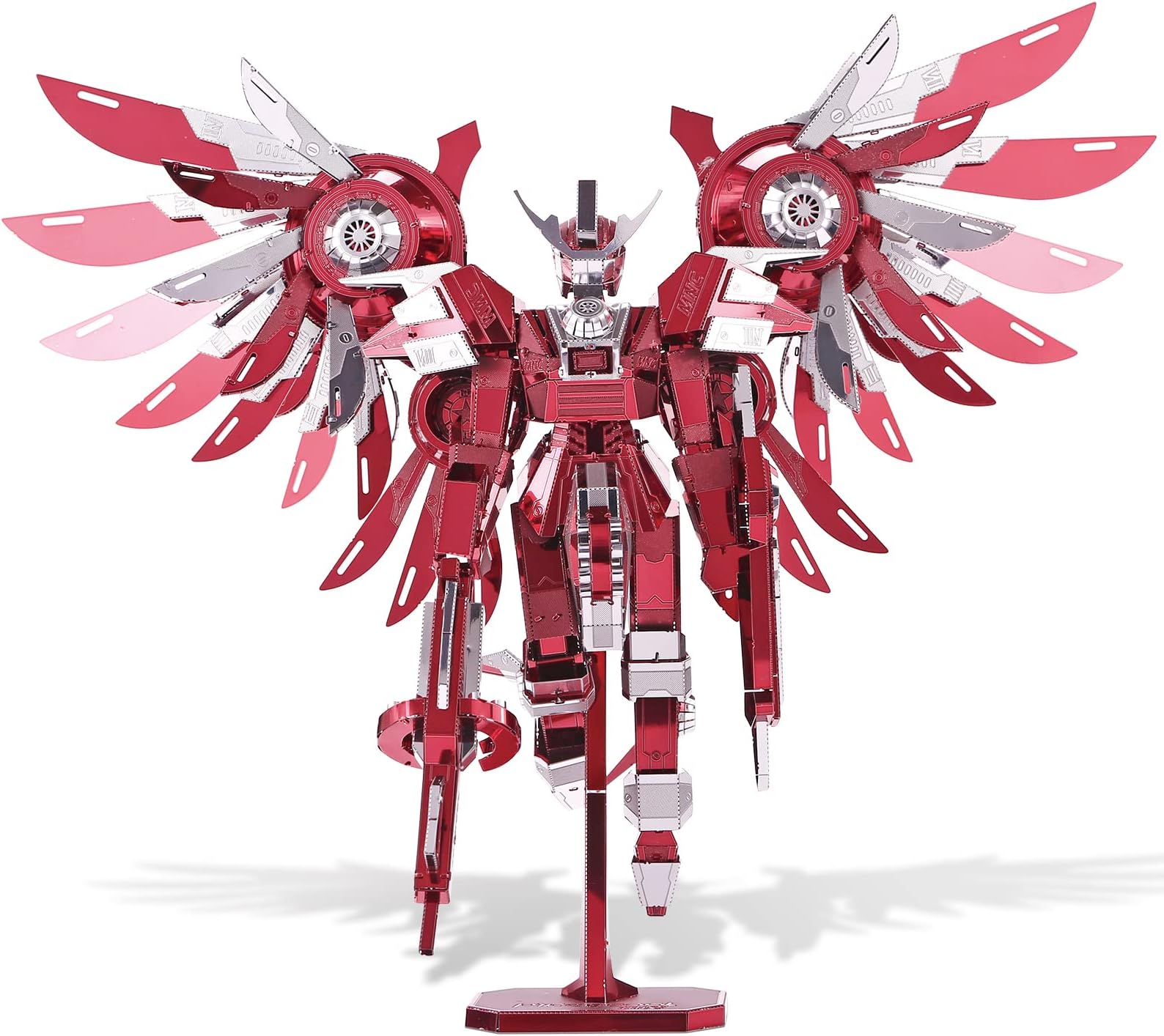 Piececool 3D Metal Puzzles for Adults, Thundering Wings Figure Mecha Model Kits Steel Metal 3D Model Building Kit, Brain Teaser DIY for Teens Man Woman, 215 Pcs