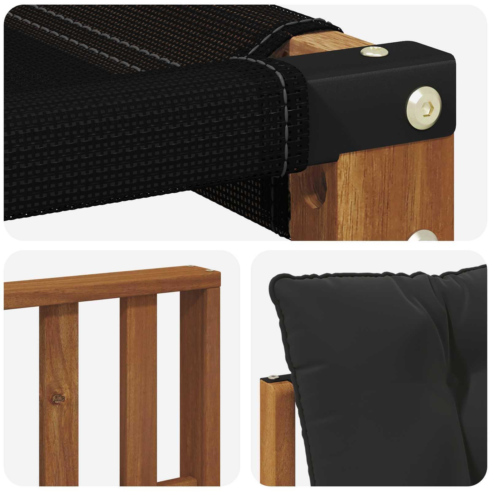 Outdoor-Sofagarnitur mit Kissen 5 Stück Modernes Akazienholz Set für Garten Terrasse Balkon Wohnzimmer Esszimmer wetterfest langlebig bequem vielseitig