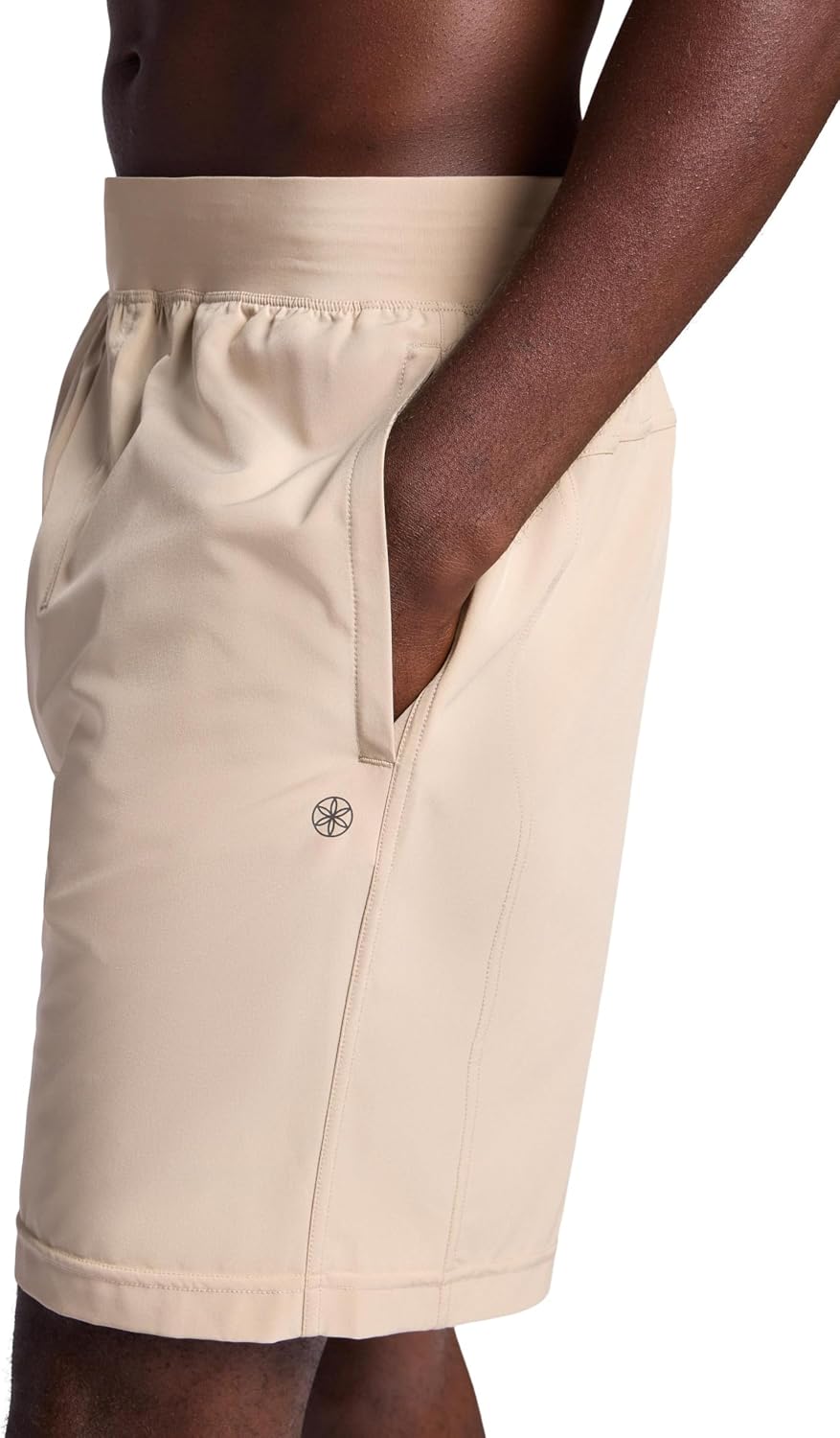 Gaiam Men's Hatha 7” Short, Standard Fit, Stretch Lightweight Material, Moisture-Wicking
