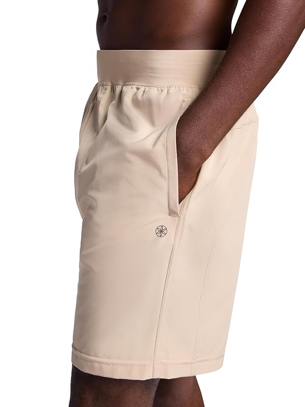 Gaiam Men’s Hatha 7” Short, Standard Fit, Stretch Lightweight Material, Moisture-Wicking, White Pepper, Large by Gaiam - Used condition - Image 5