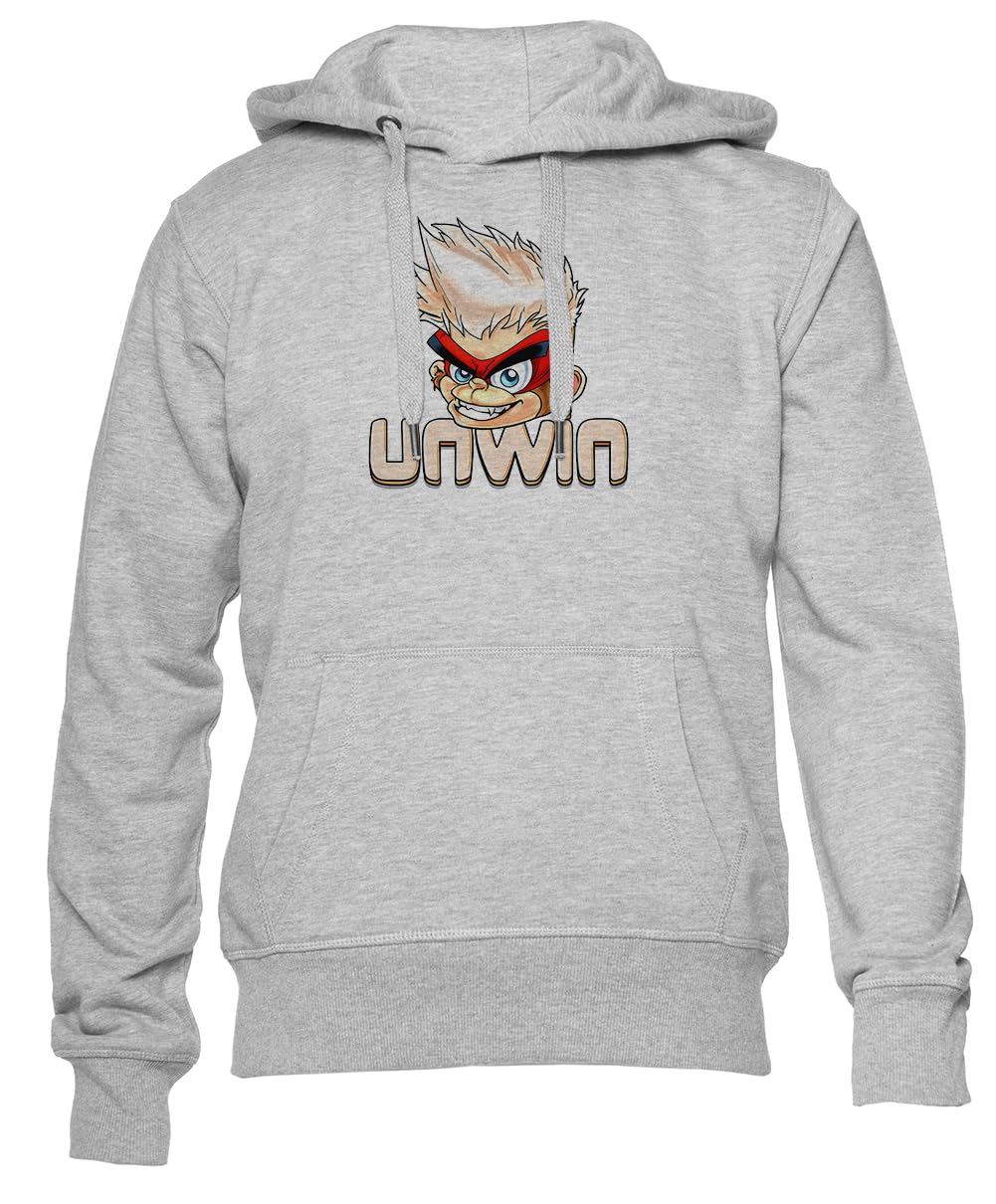 Newtee Unwin Felpa Unisex Grigia con Collo Giro Unisex Grey Hoodie Crewneck