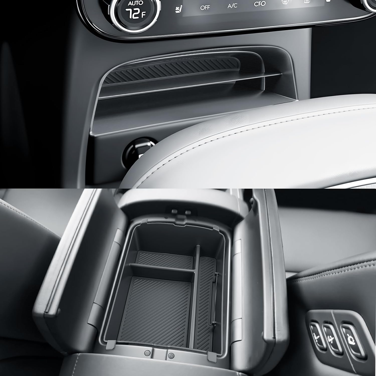 BIBIBO 2Packs for 2026 Hyundai Palisade Center Console Organizer 2026 Hyundai Palisade Calligraphy Insert Console Tray 2026 Palisade Organizer Shelf 2026 Palisade (ONLY FIT Palisade Calligraphy)