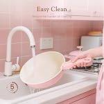 Astercook 21 Pcs Pots and Pans Non Stick Ceramic Cookware Set, Detachable Handles, RV Kitchen Cooking Set, Oven Safe, Induction Ready, Stackable, Pink