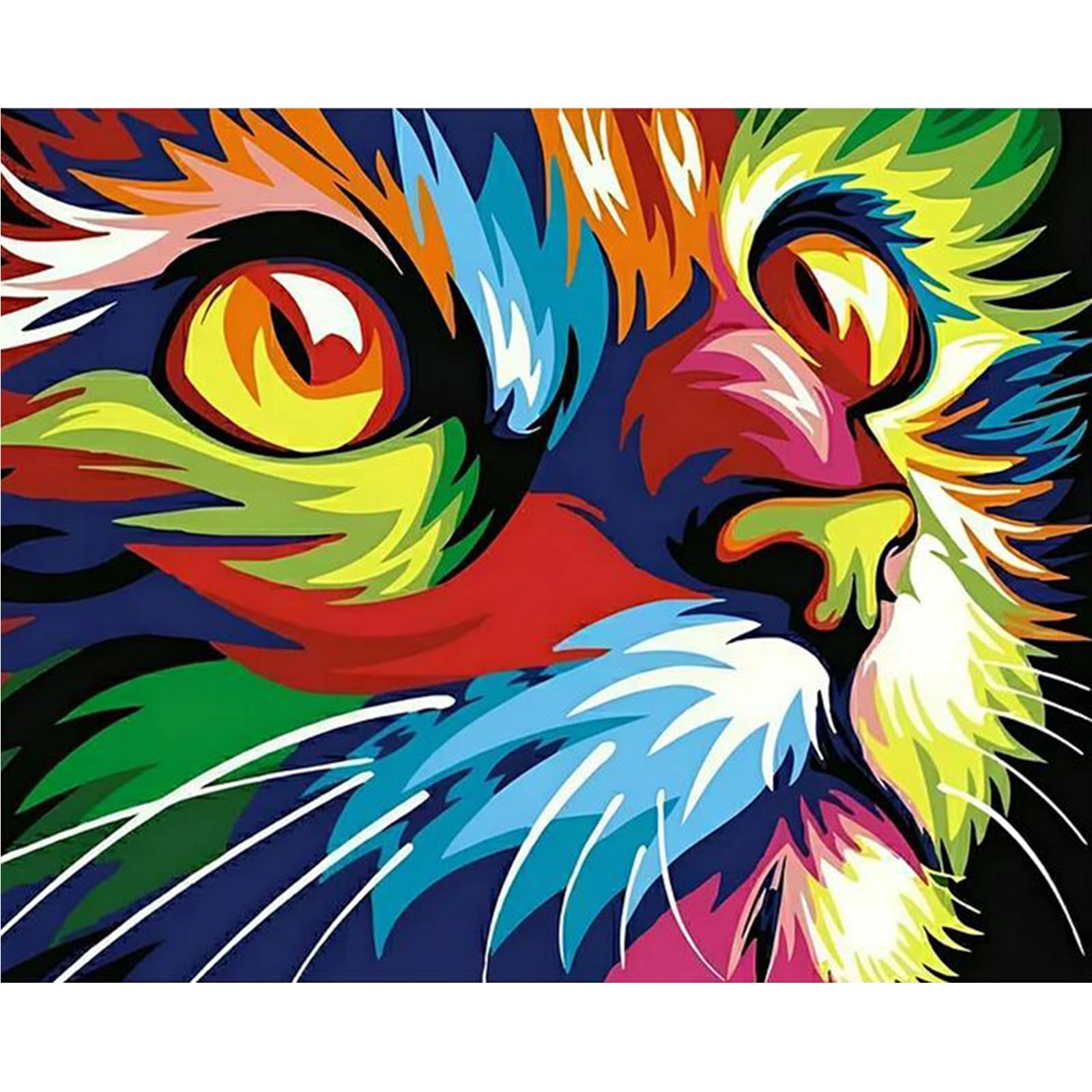 Poetrydraw Diy Cat Paint By Numbers Kits Drawing Paintwork On Canvas 50X40cm Without Frame Painting By Numbers For Adults Wall Home Decor