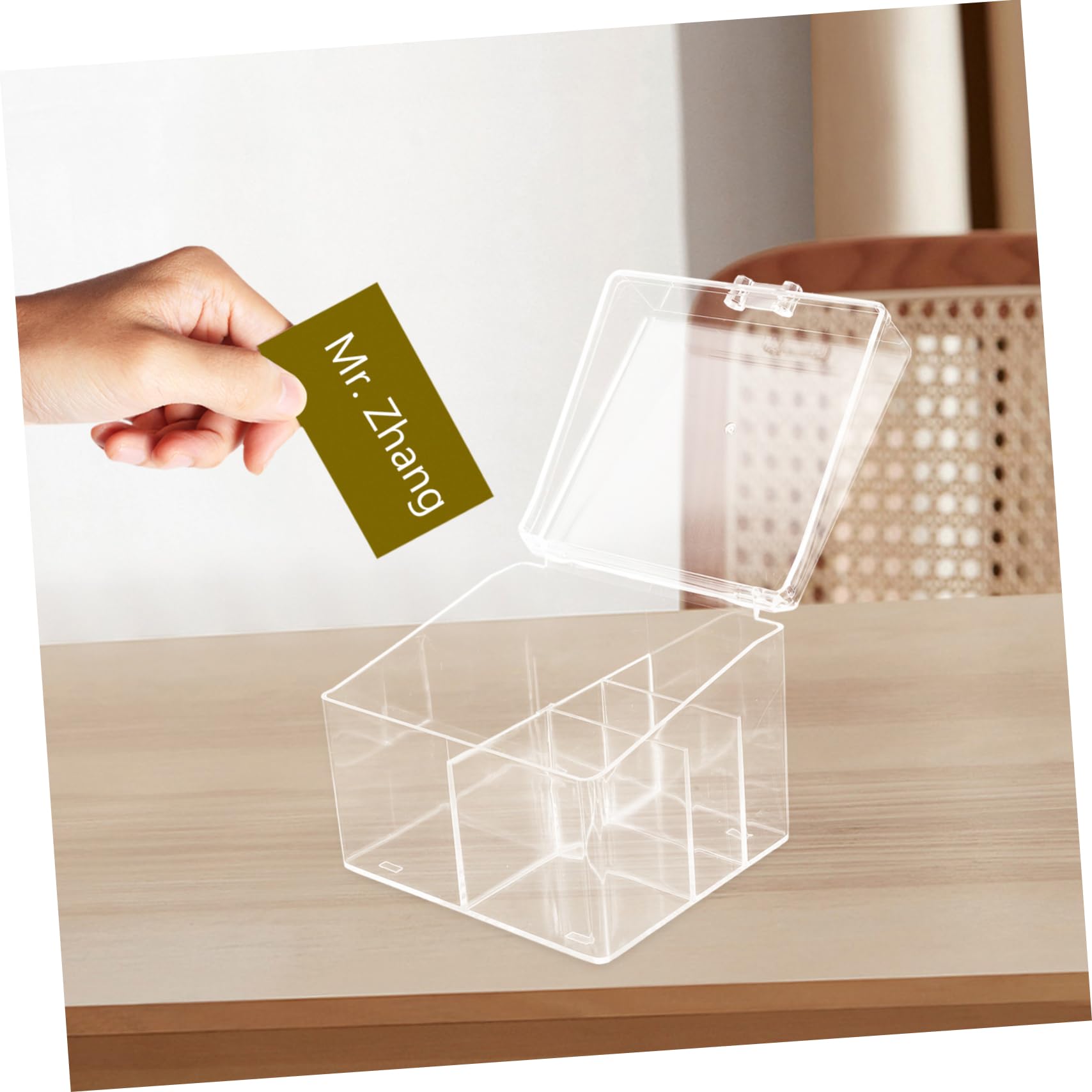 Boîte Transparente Pour Cartes De Visite, Boîte En Plastique Pour