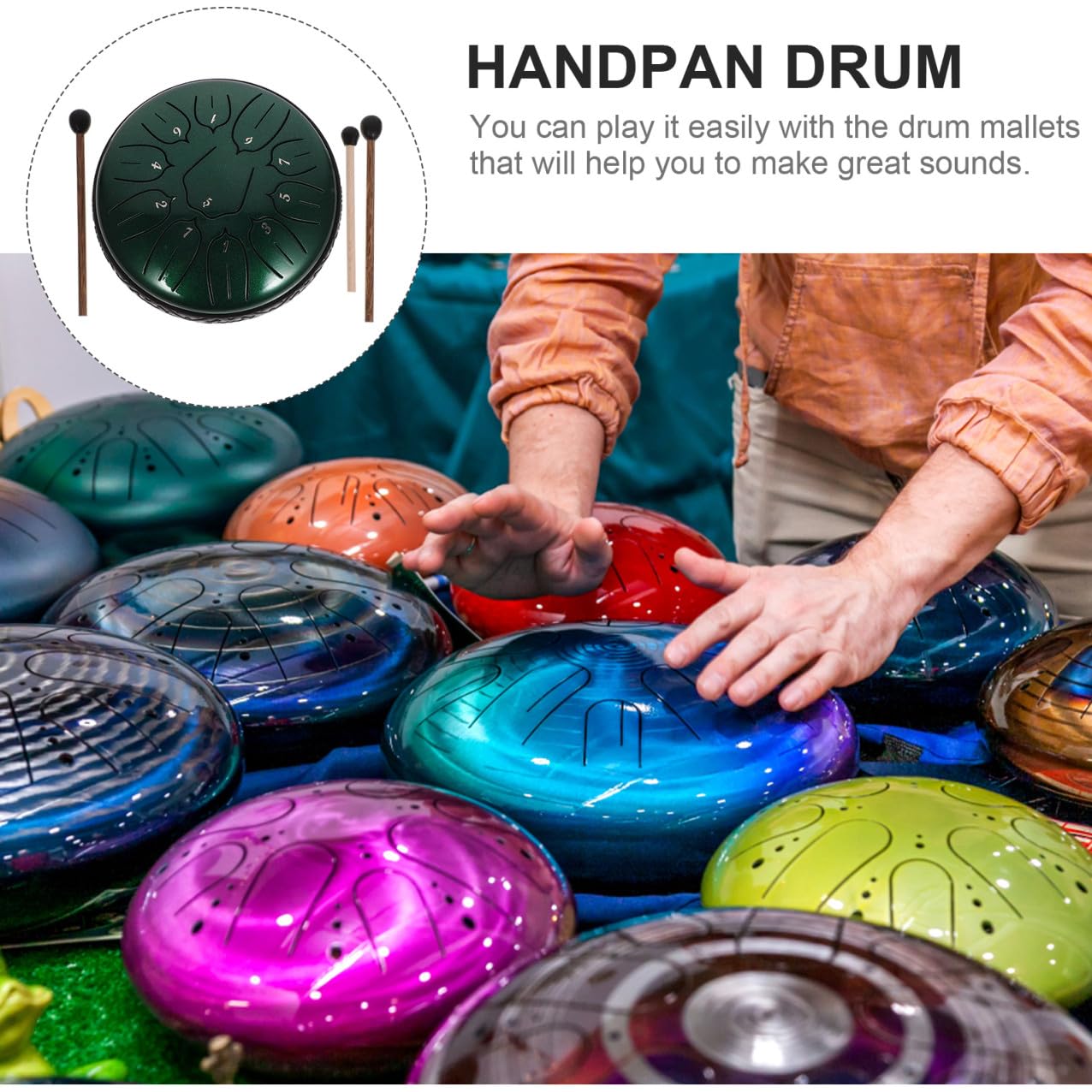 de Lengua de Acero Notas con Accesorios Completos y Partituras Inglés Instrumento de Percusión para Principiantes y Meditación