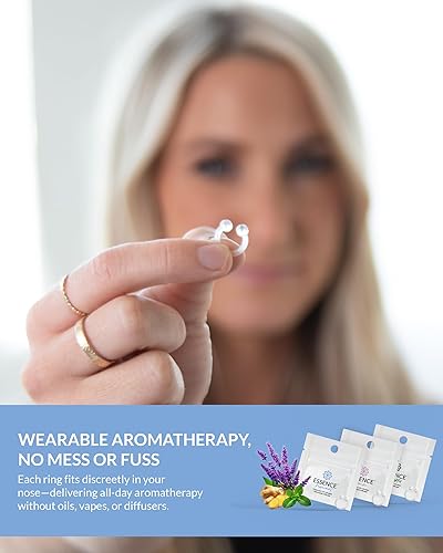 Vista 32 de Essence - Anillo difusor nasal de aceite esencial, paquete de inhaladores nasales de silicona (Create It)