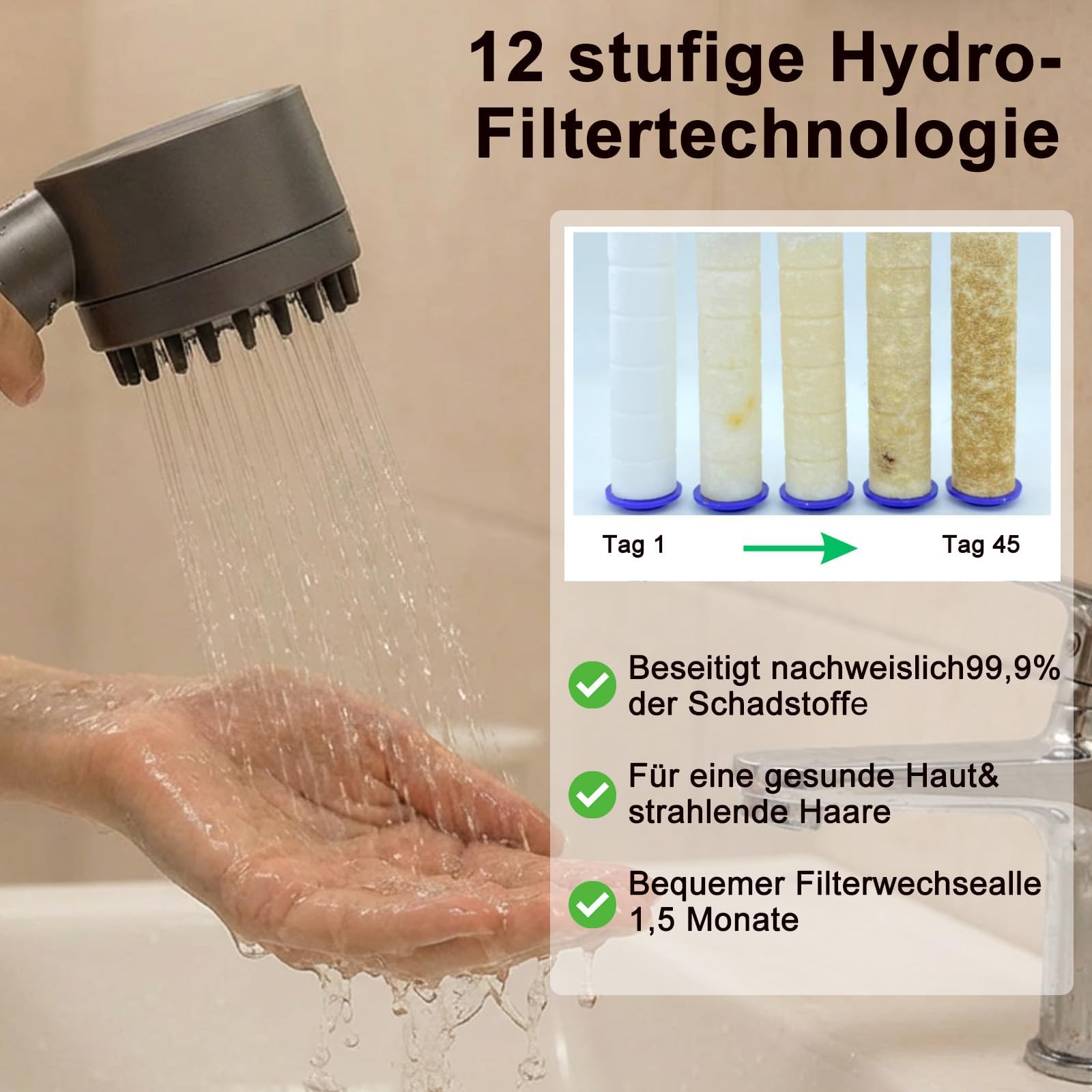 Pulifer|Doccino Per Doccia Pulifer, Doccino Filtrante, Soffione Doccia, Doccinos Filtrante, Capelli Lucenti E Benessere Autentico, Risparmio Idrico Ed Energetico