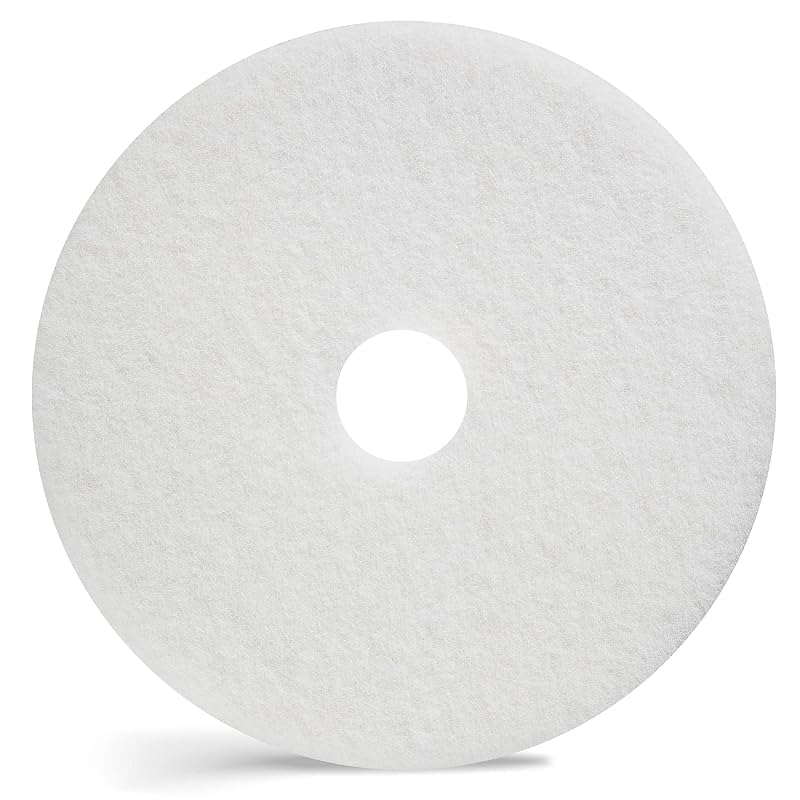 Boina Branca para Polimento de Pisos COASTWIDE, 50,8 cm, Uso Leve, Pacote com 5