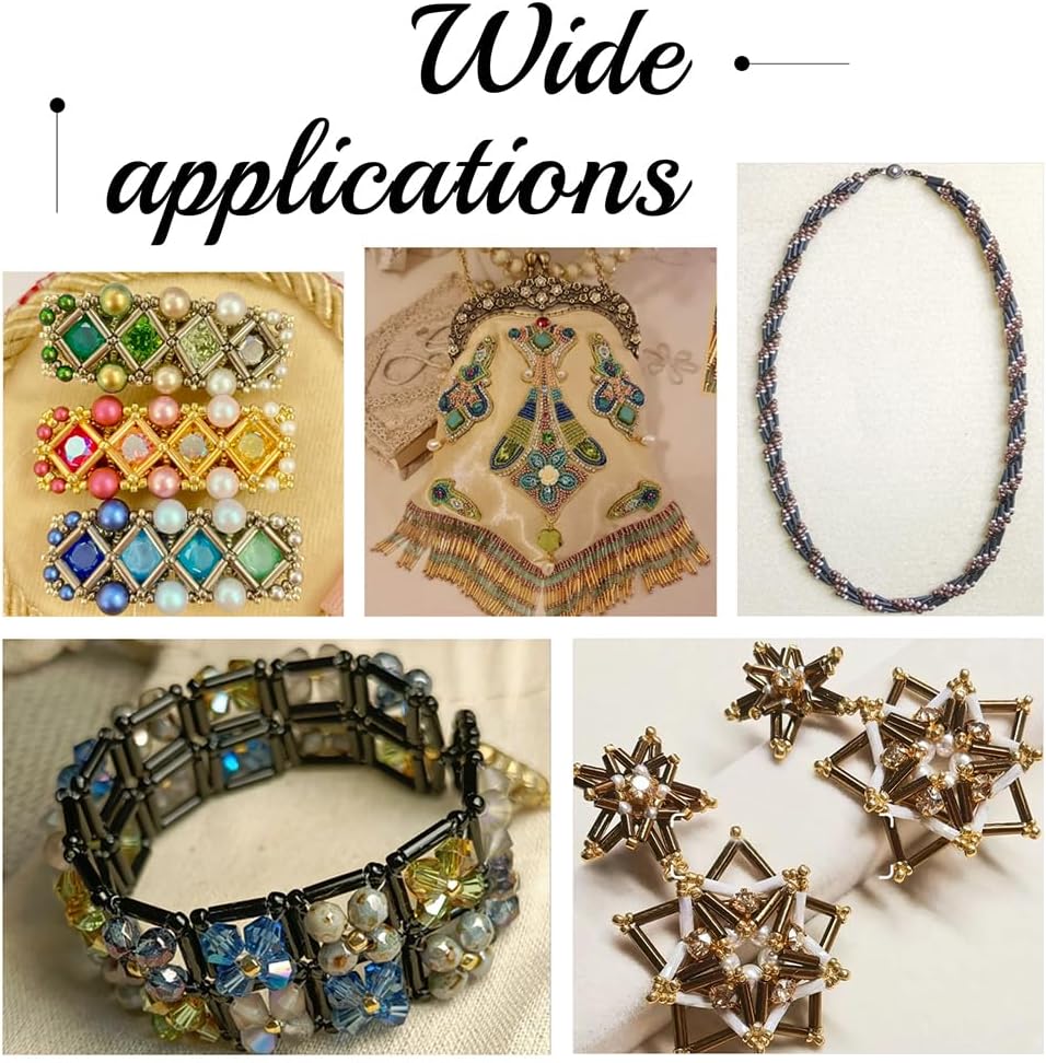 PH PandaHall 3540pcs 12 Metallic Dark Colors Glass Bugle Beads 6mm Twisted Tube Beads Long Bugle Seed Beads Loose Spacer Beads Craft Beads for Earrings Bracelet Necklace Jewelry DIY Crafts Making - Image 6