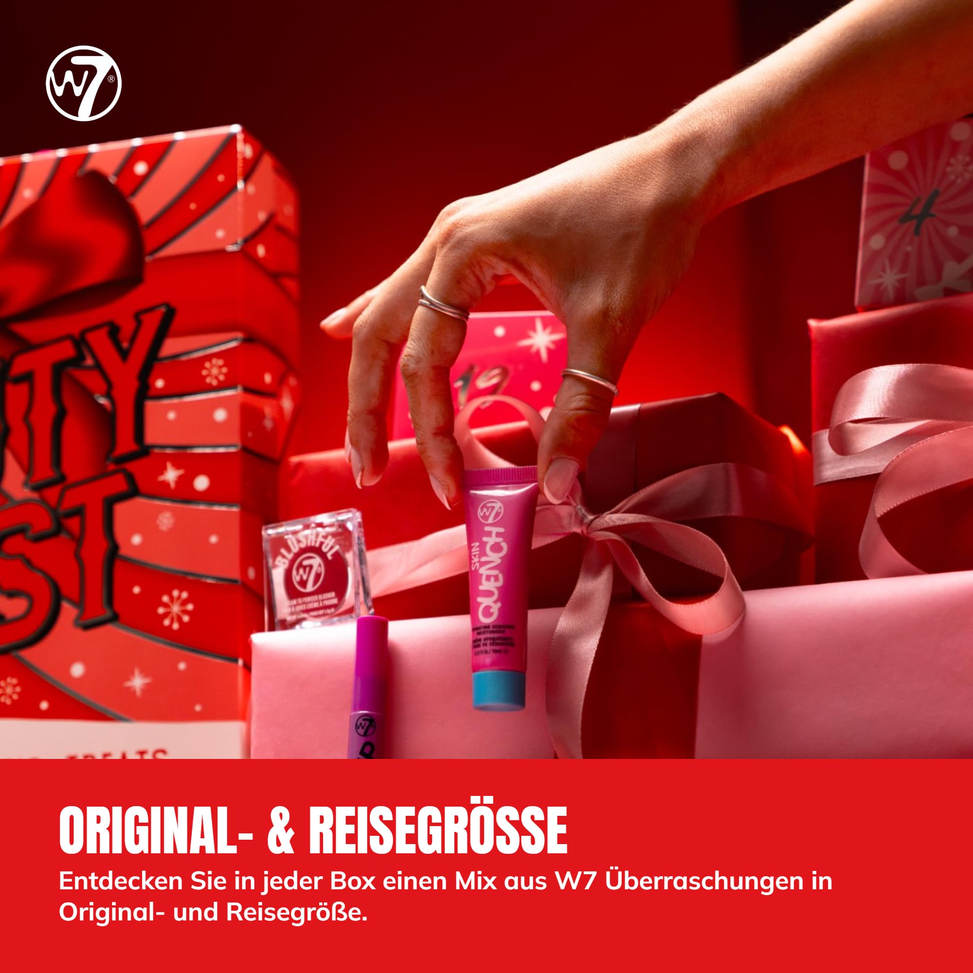 W7 Beauty Blast Makeup Adventskalender 2026 mit 24 Kosmetikprodukten