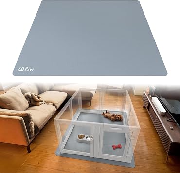 FXW Floor Protector Mat, Waterproof PVC, 47" x 47", Gray