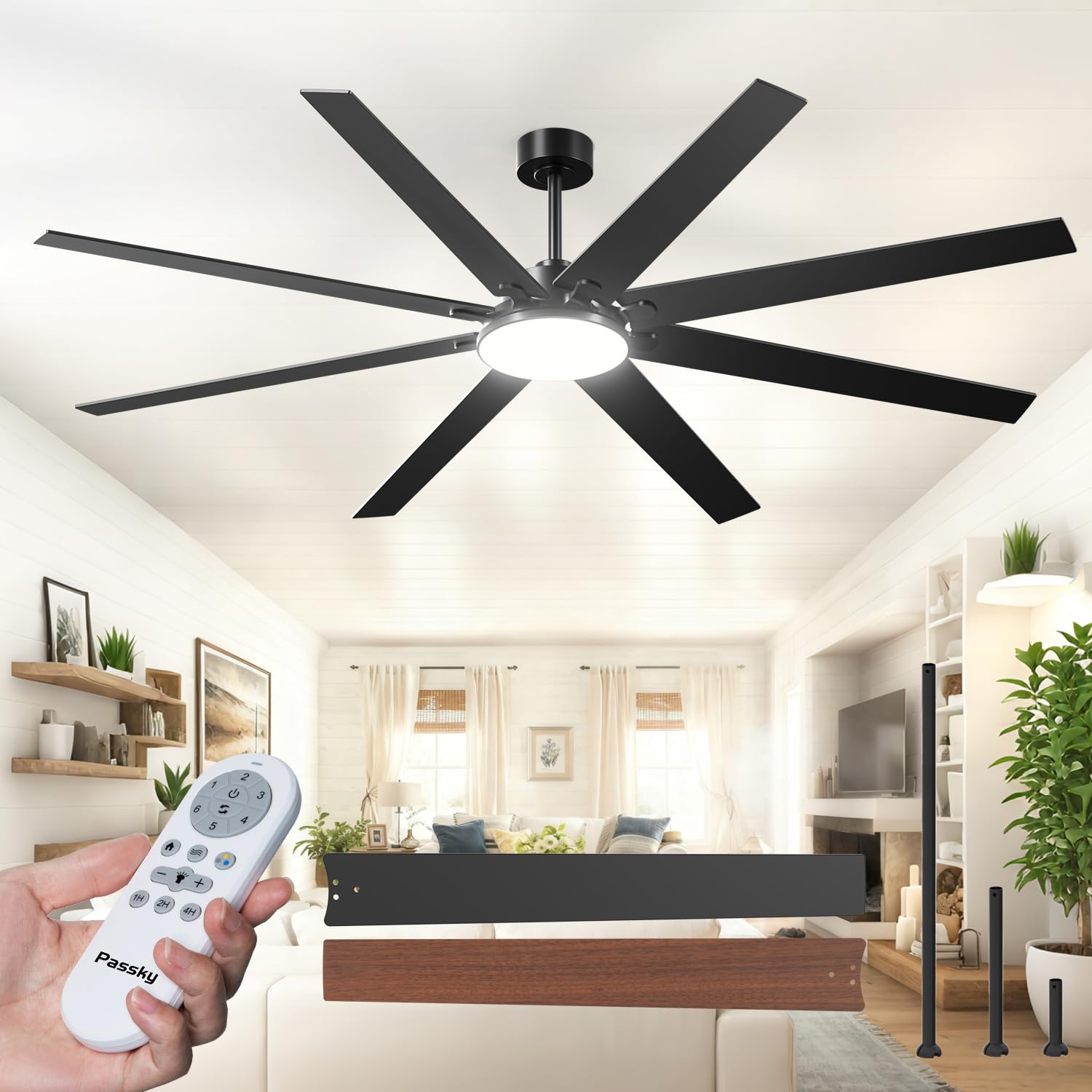 Passky 80 Inch Ceiling Fan