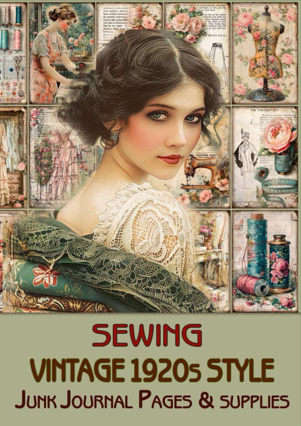 Vintage fashion 1920s style SEWING Junk Journal Pages & Ephemera: for Scrapbooking, Collage and Paper Crafts, Art Journaling, 80 pages with images      Paperback – June 30, 2024