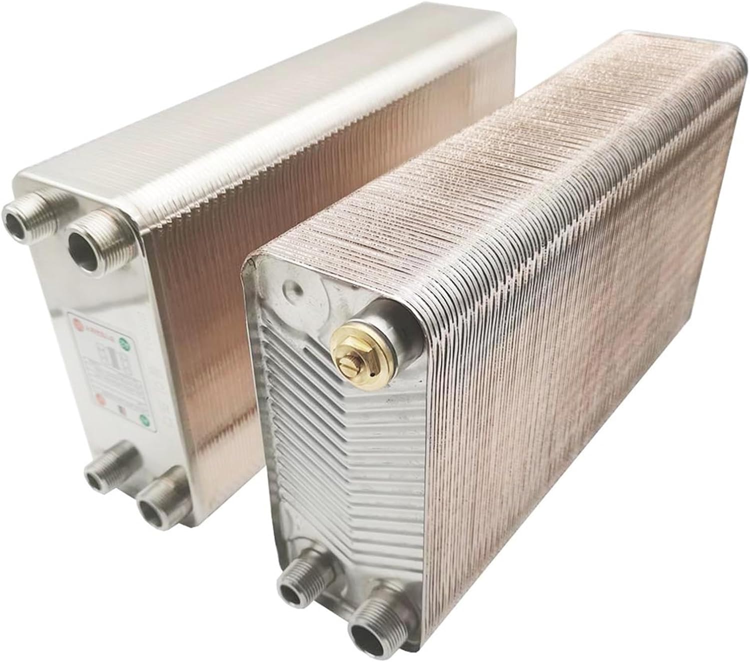 100 Plates stainless steel heat exchanger Beer Wort Chiller Cooler Home Brewing Beer Brazed plate type water heater SUS304(Different side)