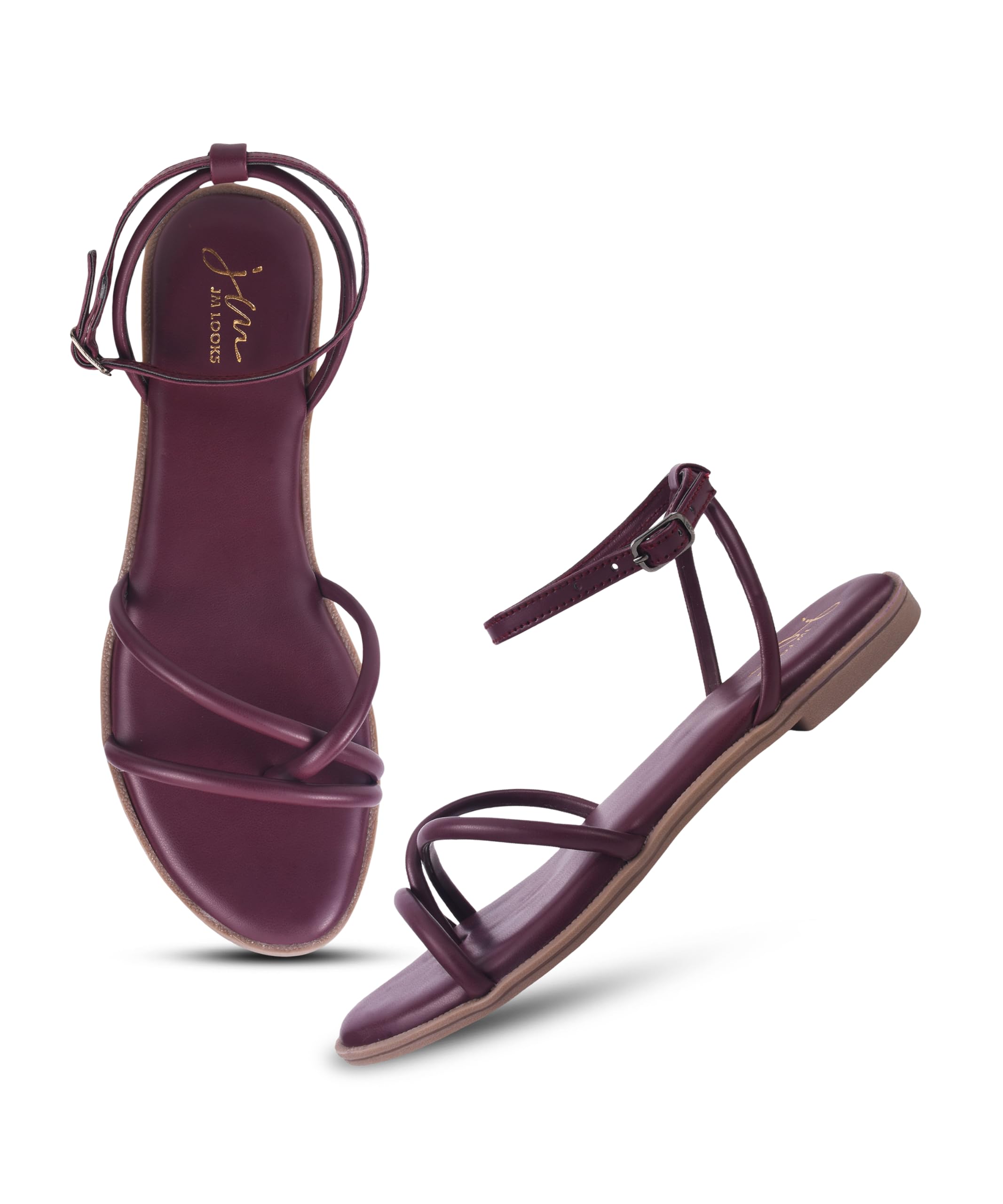 jm looks Women Flat Sandals Dressy Strappy Gladiator Summer Ankle Strap Open Toe Comfortable Casual Ladies Trendy Vacation Sandal-picture-34