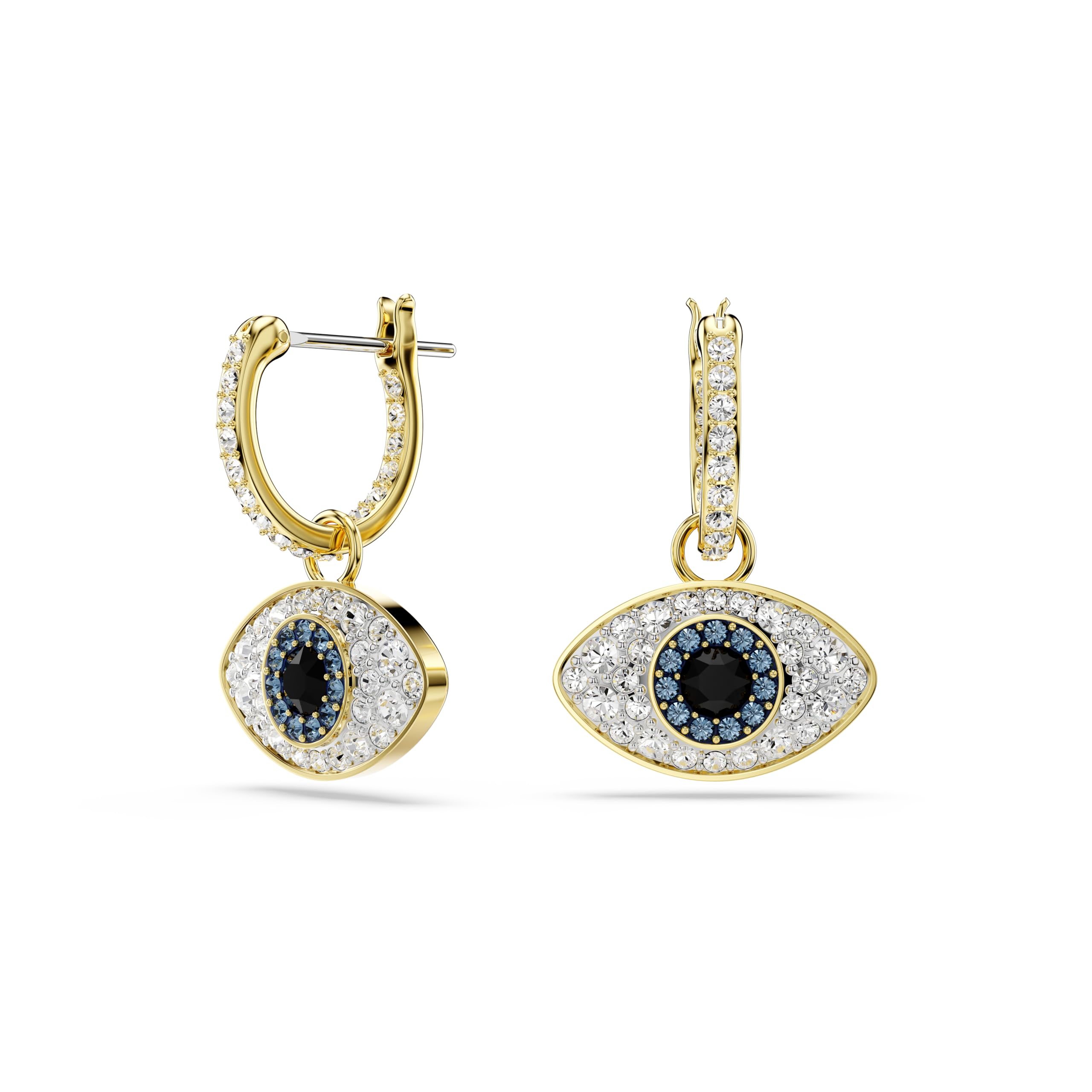 SWAROVSKI Women's   Gold Evil Eye Symbolica Drop Earrings in Size 2.1, BrandAlley