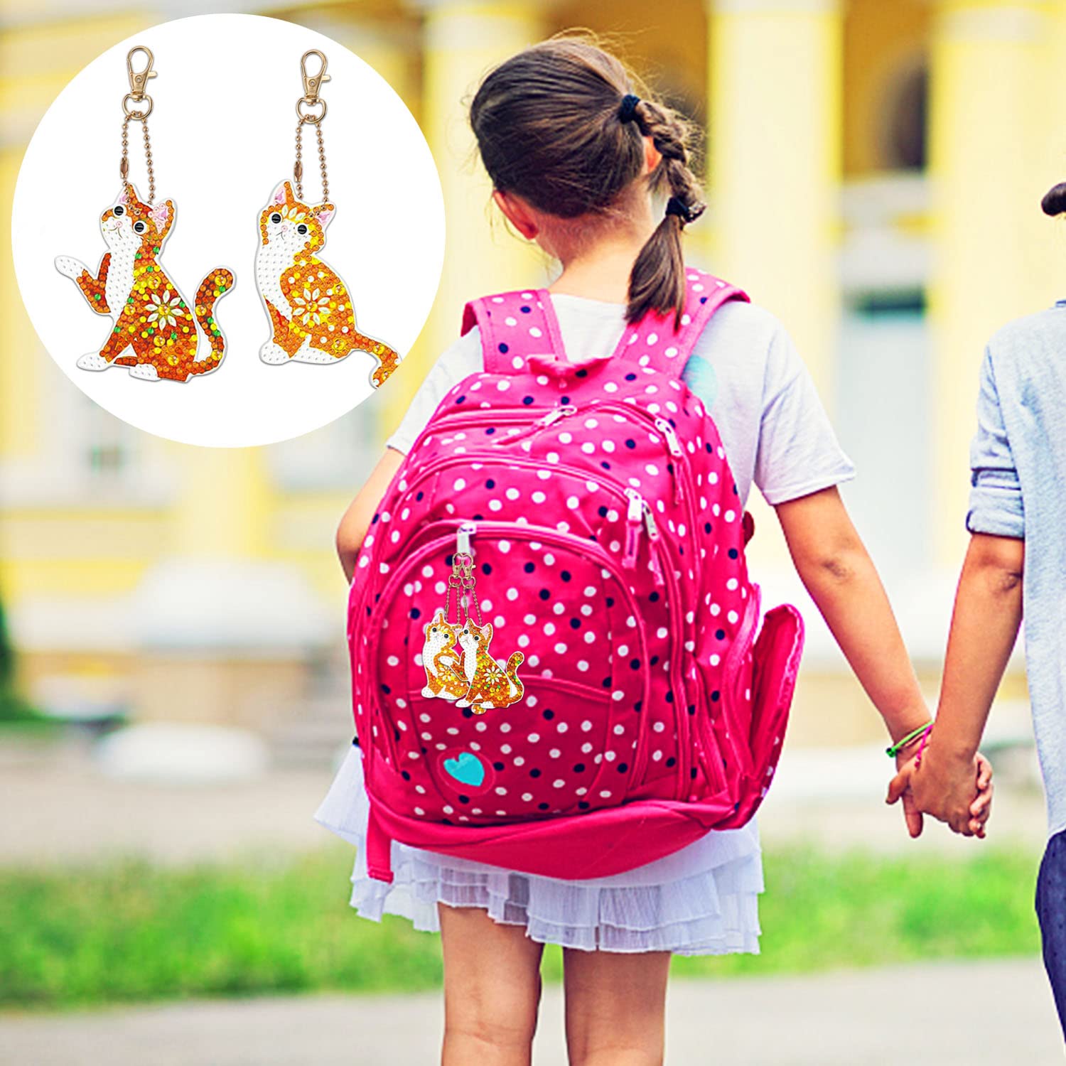 Fyihoxi 5 Pièces Diamond Painting Porte Clé, Porte Clef