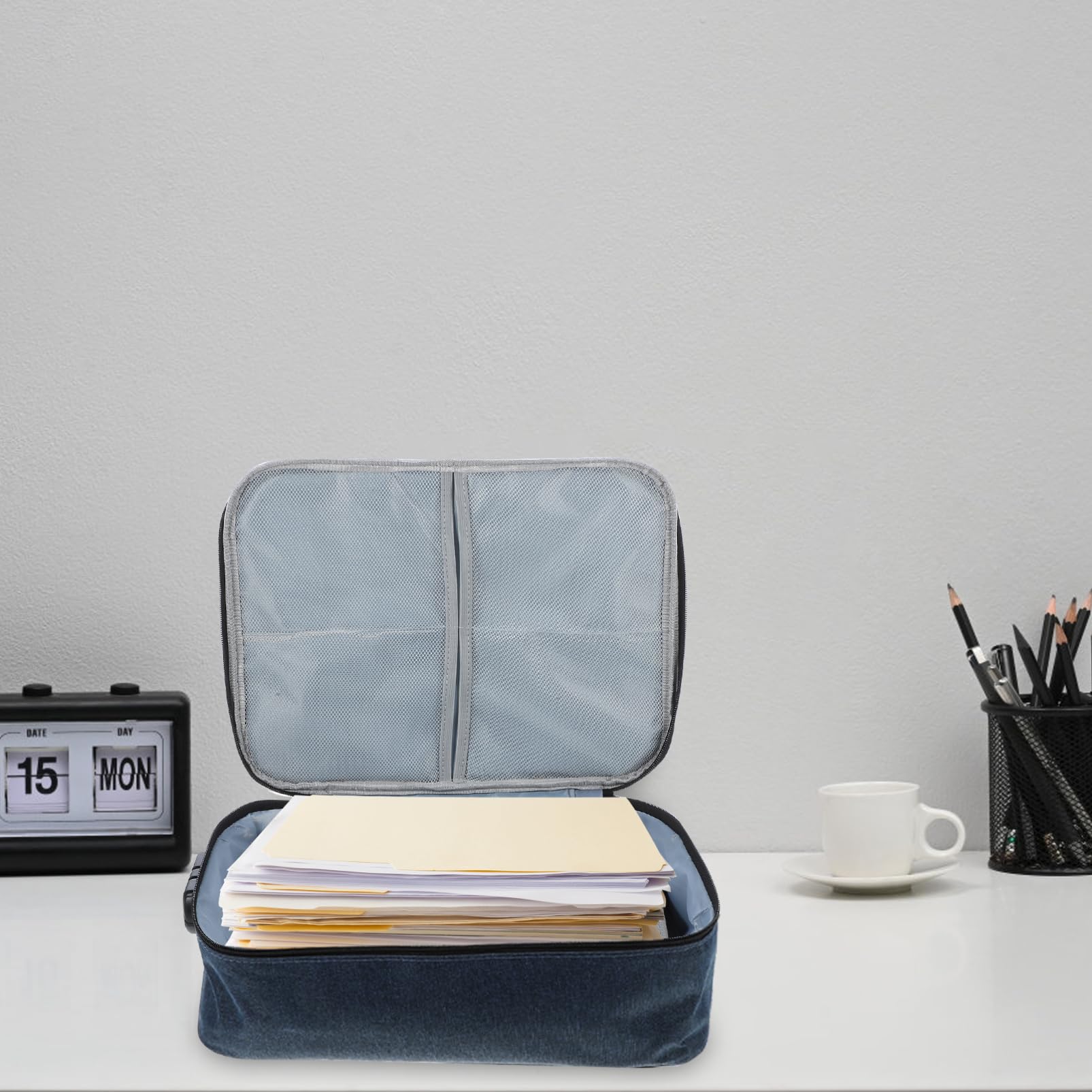 Porta Documenti da Viaggio Multifunzione Oxford Design a Strati, Spazio Ampio e Robusto per Uso Quotidiano e Viaggi