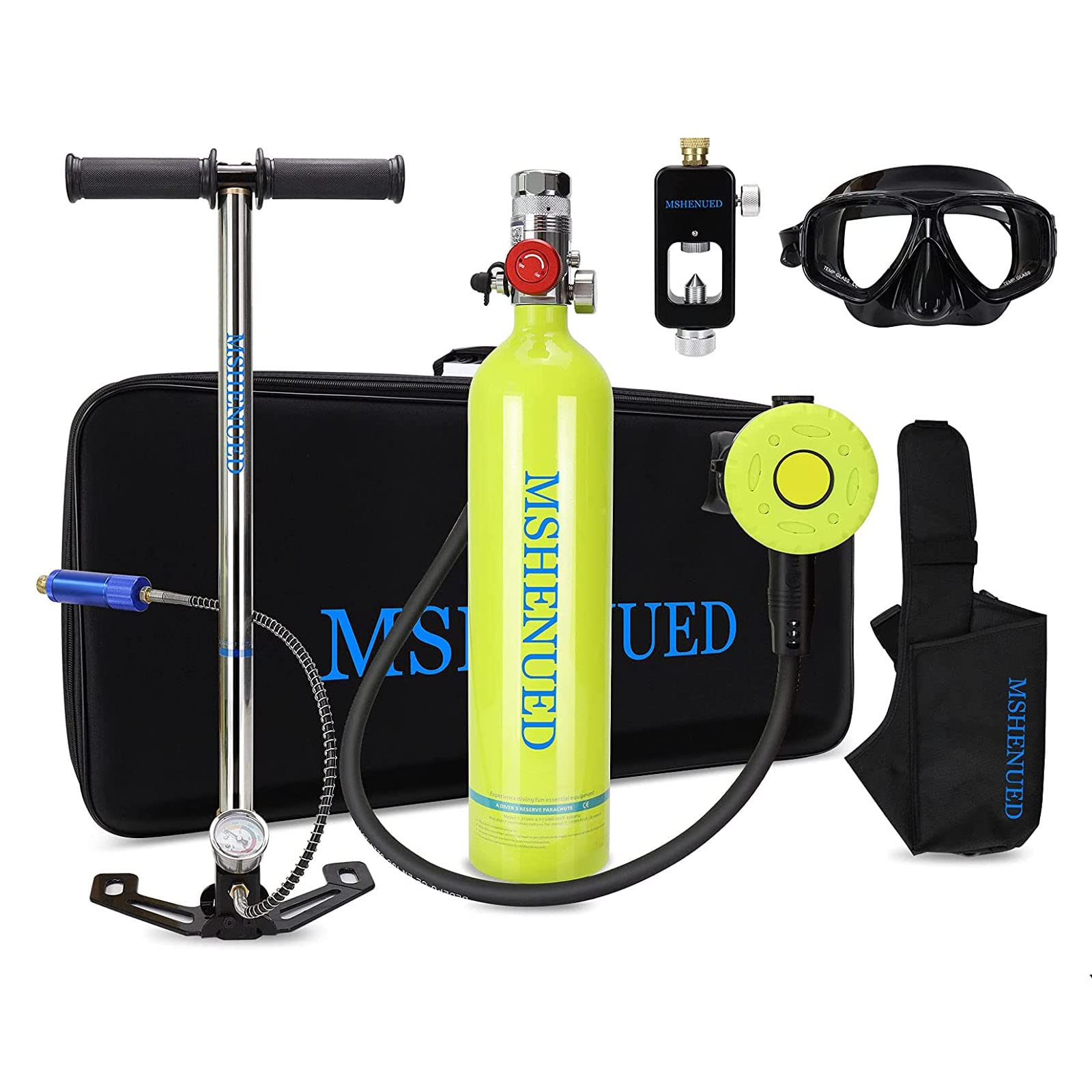 Tauchset 4-tlg Mit 3L Sauerstoffflasche - Komplettset Für Unterwasser