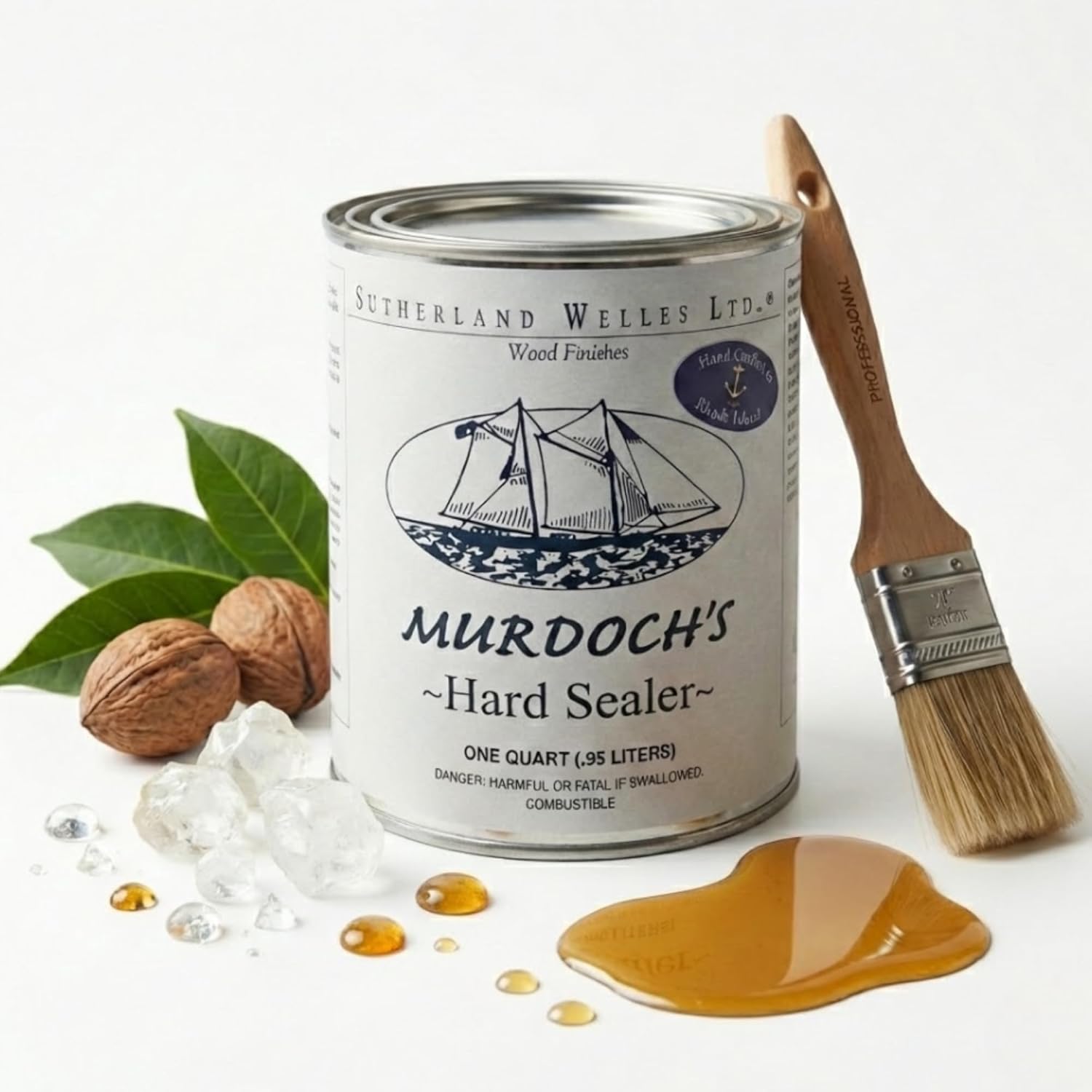 Murdoch's Hard Sealer 32 OZ - Polymerized Tung Oil Wood Finish for Furniture & Cabinets - Durable Urethane Alkyd Sealer, Interior Satin to Gloss
