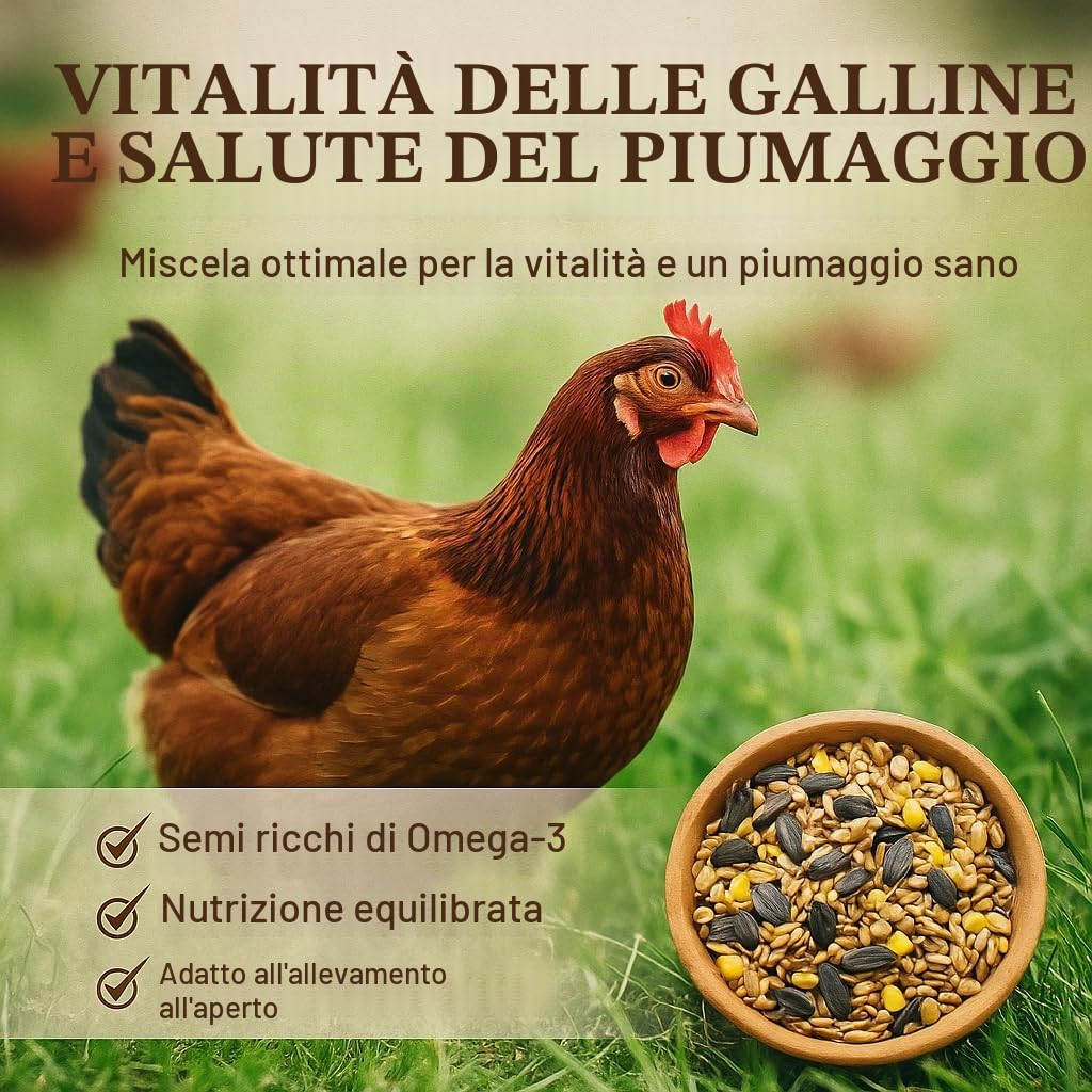 GiDeli Mangime per pollo, 25 kg, farina di ovaia, mangime completo per pollo, mangime per grani di pollame, per prestazioni ottimali e formazione delle uova, migliore accettazione e particolarmente