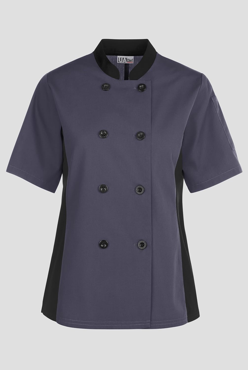 Women's Chef Coat Short Sleeve - Professional Chef Jacket with Mesh Side Panels, Double Breasted Closure & Thermometer Pocket - Image 6