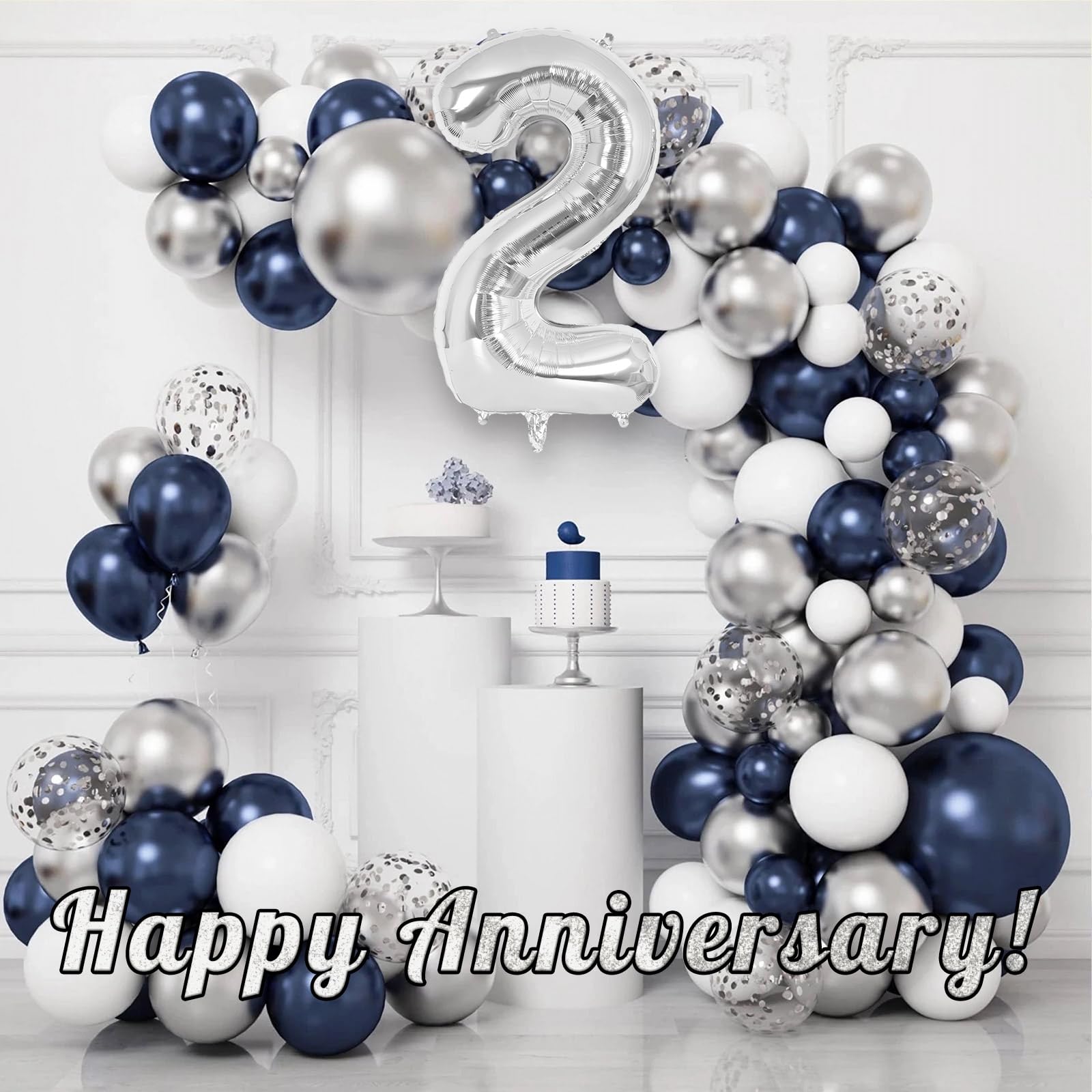 Amazon.com: Silver Number 2 Balloon 40 Inch, Big Large Foil Helium